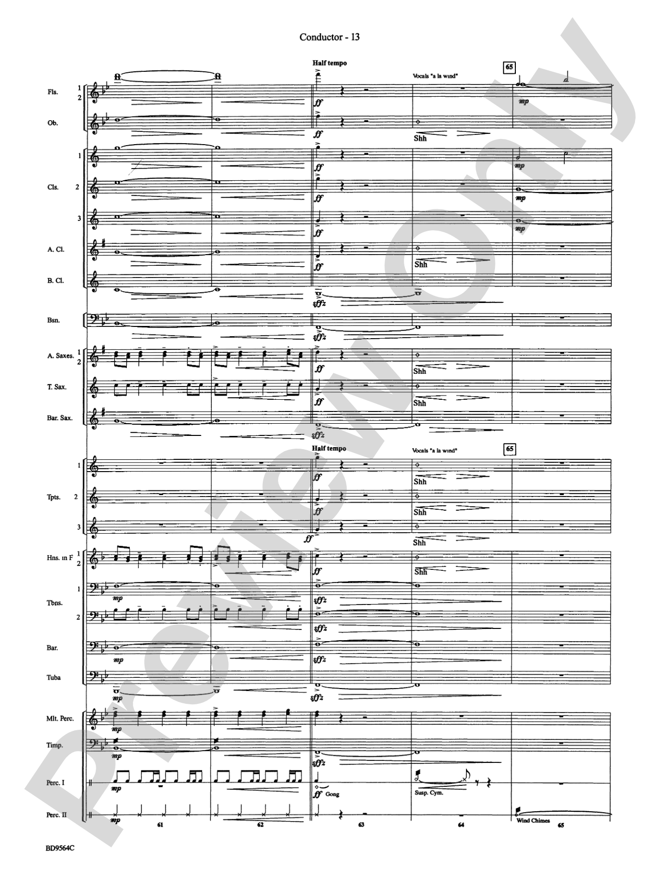 Where the Black Hawk Soars: Concert Band Conductor Score & Parts