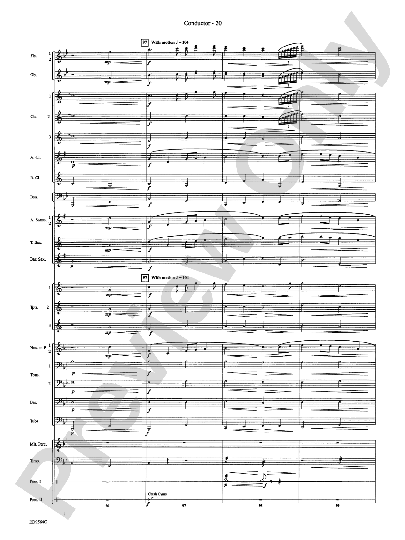 Where the Black Hawk Soars: Concert Band Conductor Score & Parts