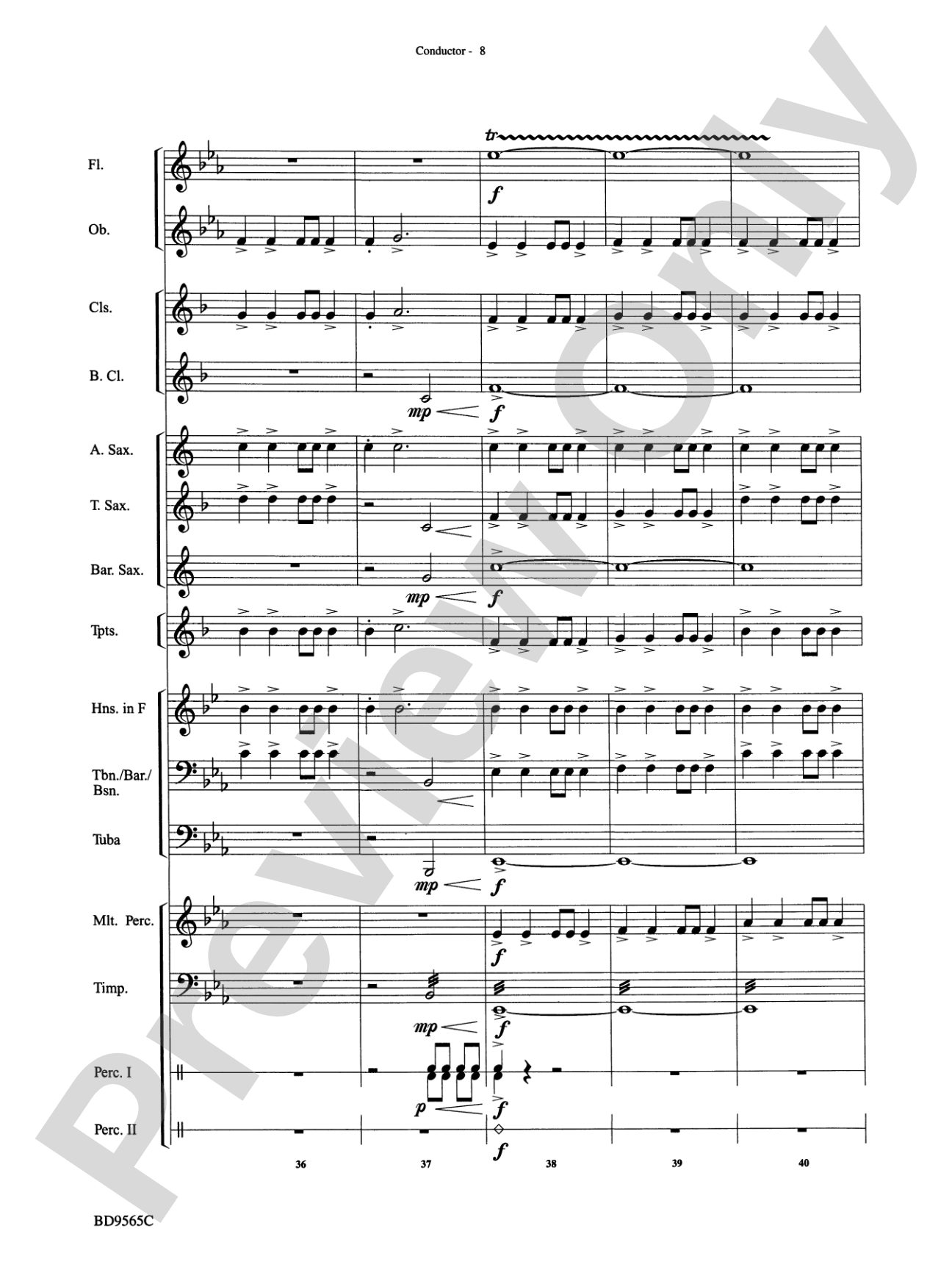 Liturgical Fanfare: Concert Band Conductor Score & Parts