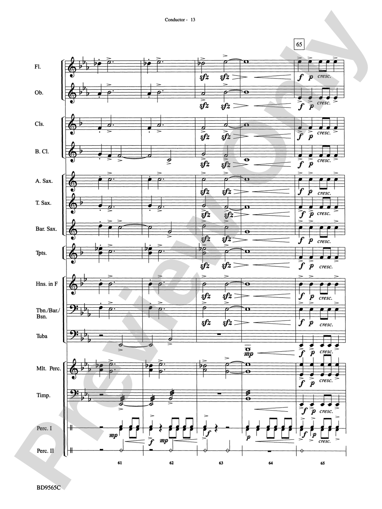 Liturgical Fanfare: Concert Band Conductor Score & Parts