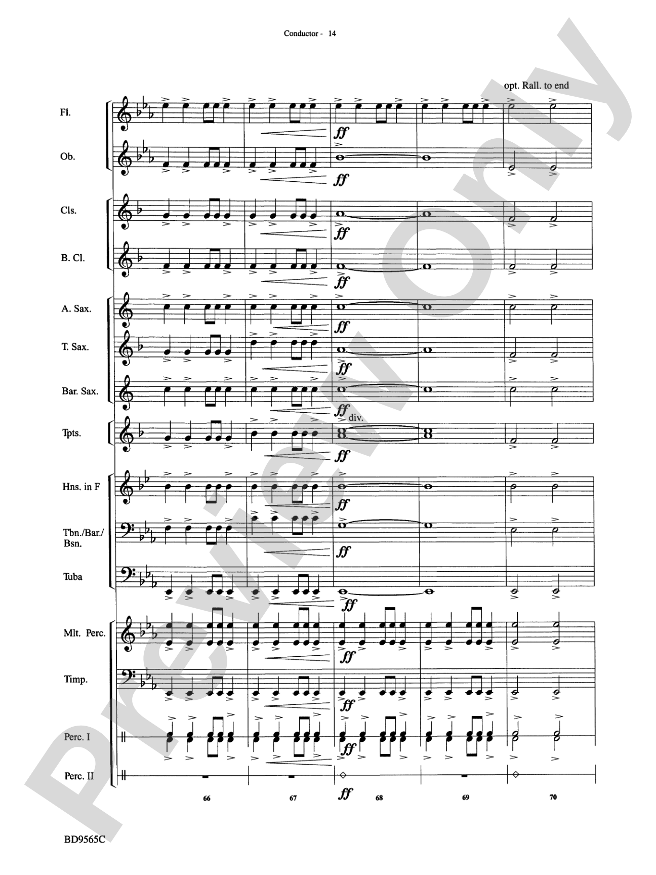 Liturgical Fanfare: Concert Band Conductor Score & Parts