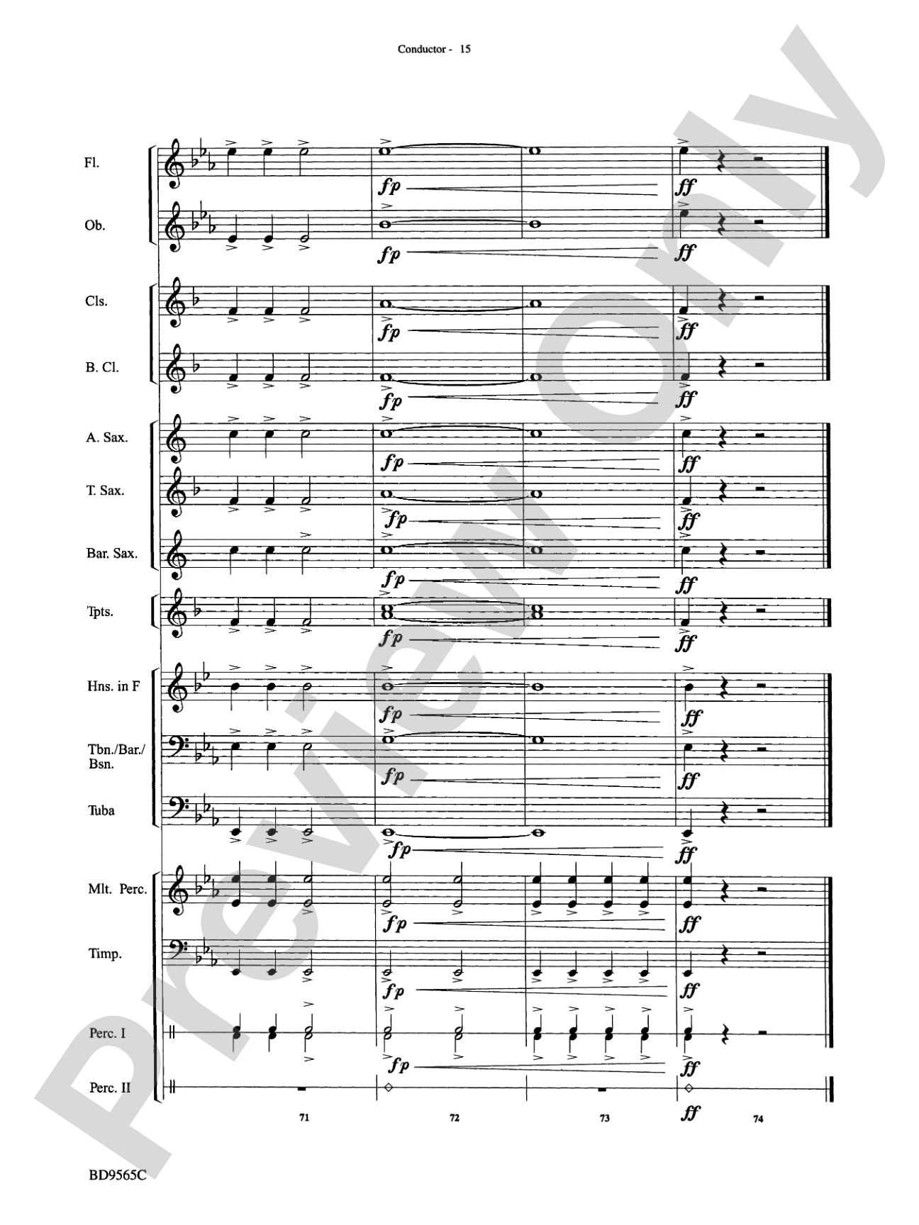Liturgical Fanfare: Concert Band Conductor Score & Parts