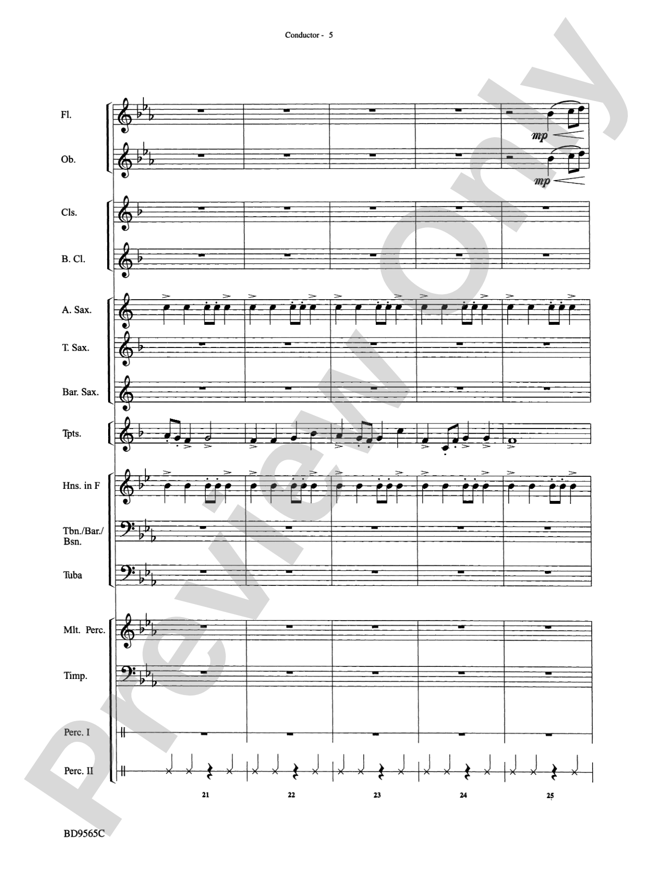 Liturgical Fanfare: Concert Band Conductor Score & Parts