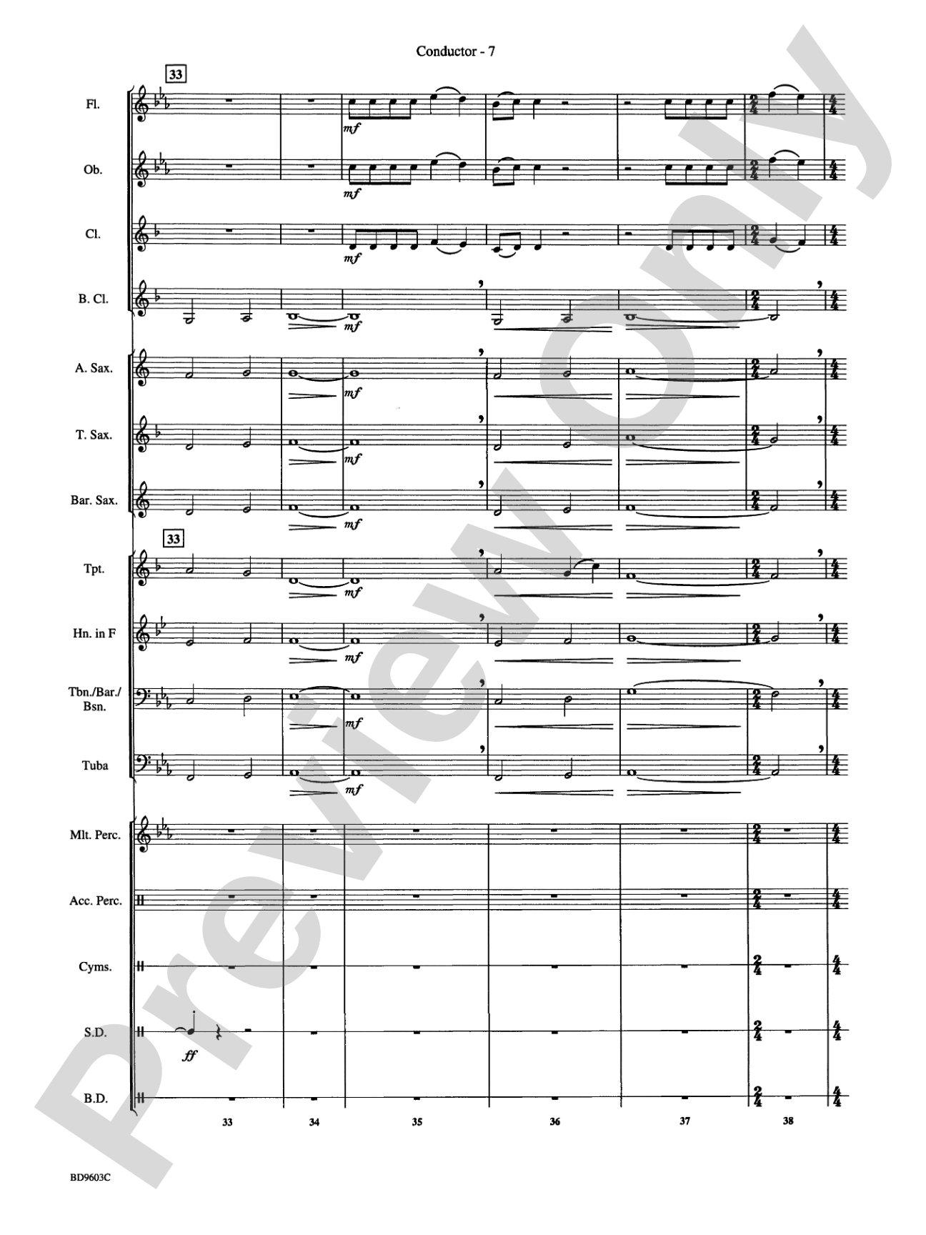 Statements: Concert Band Conductor Score & Parts
