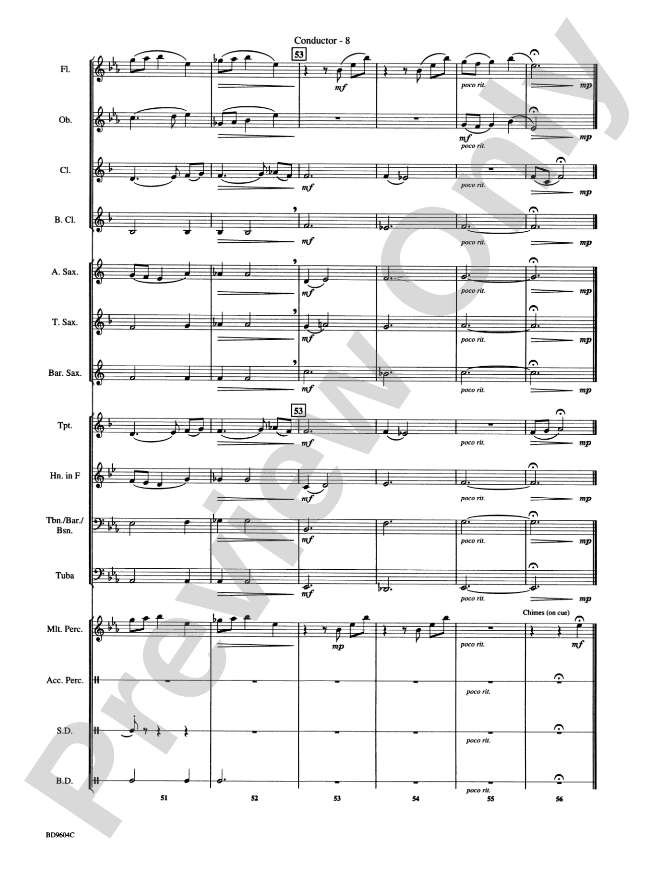 Canticle: Concert Band Conductor Score & Parts