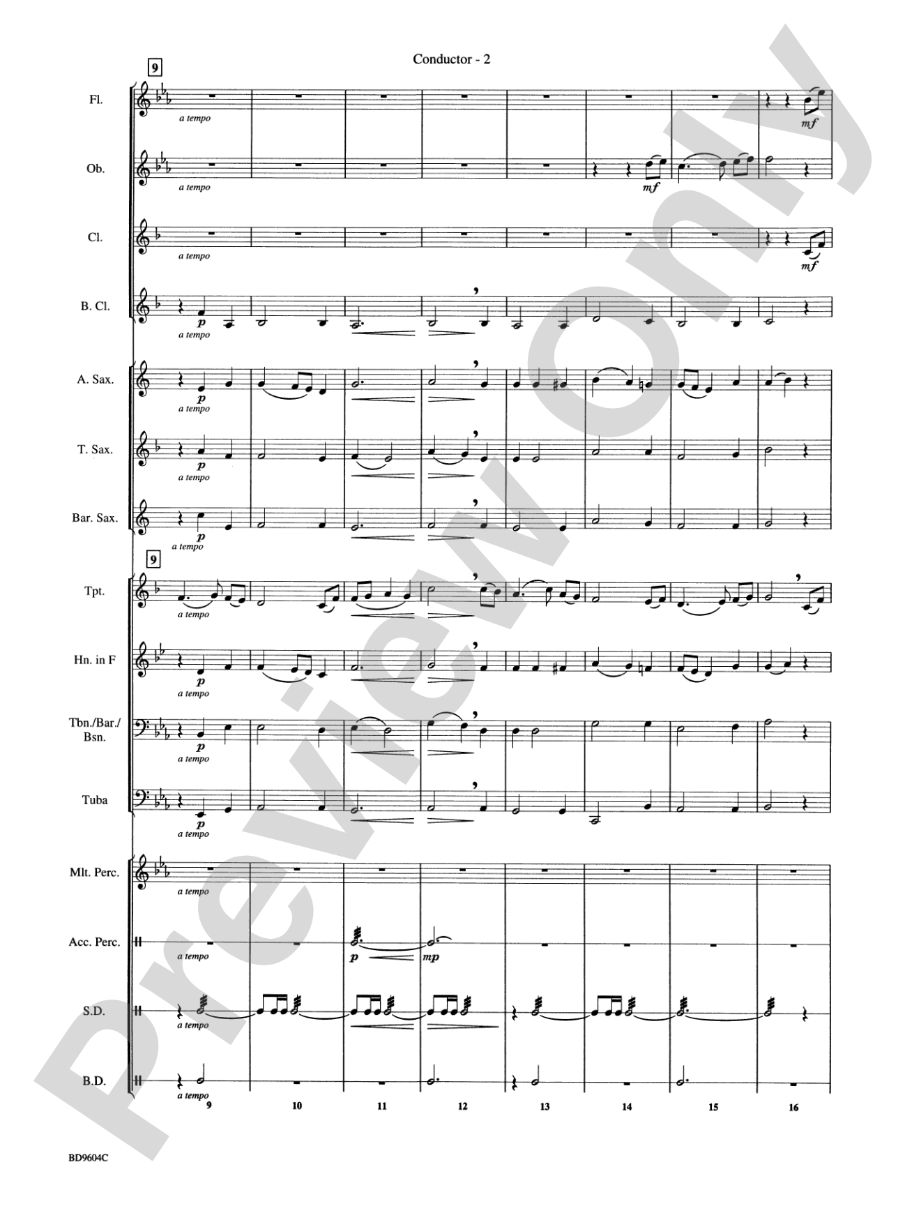 Canticle: Concert Band Conductor Score & Parts
