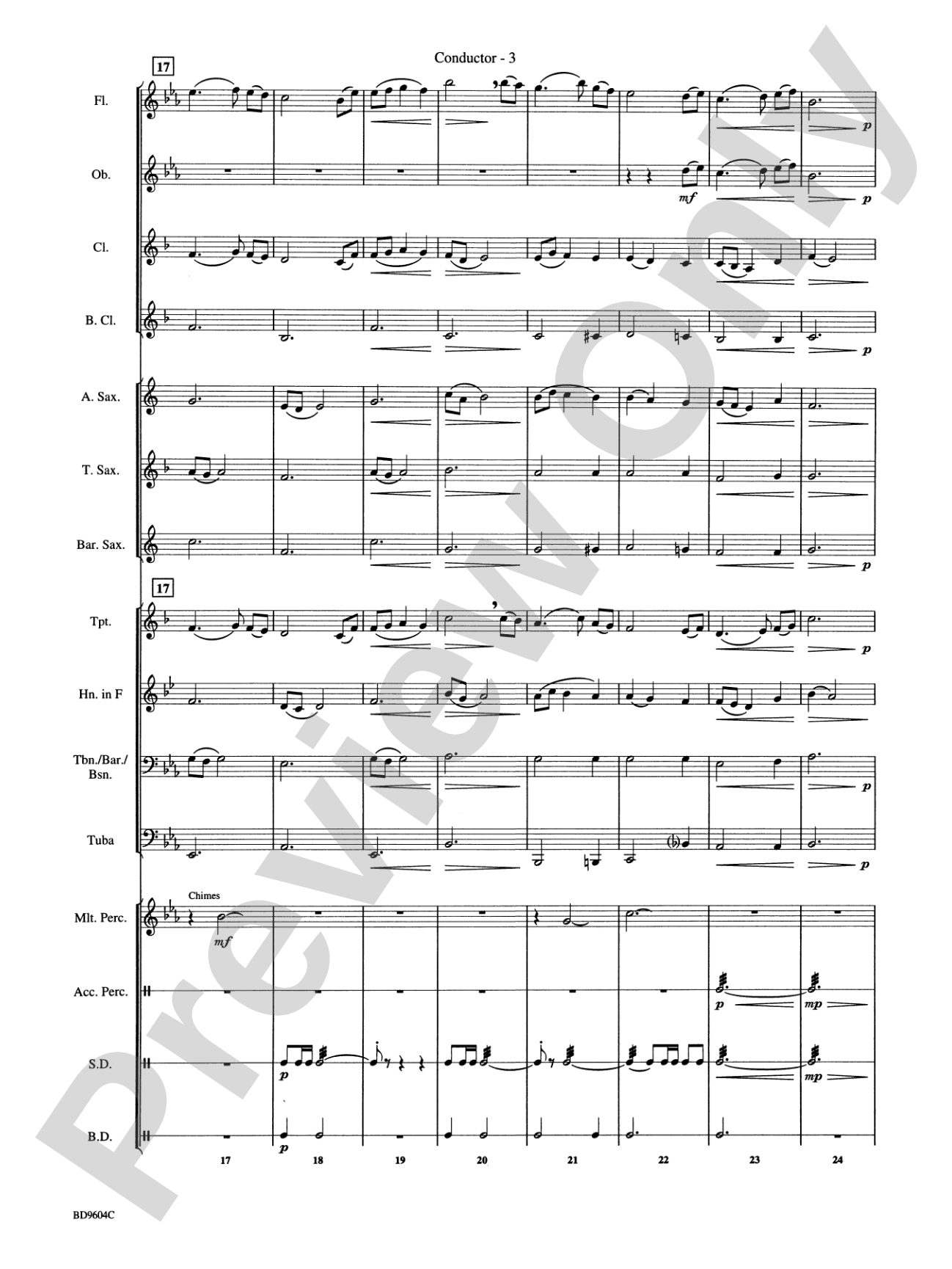 Canticle: Concert Band Conductor Score & Parts