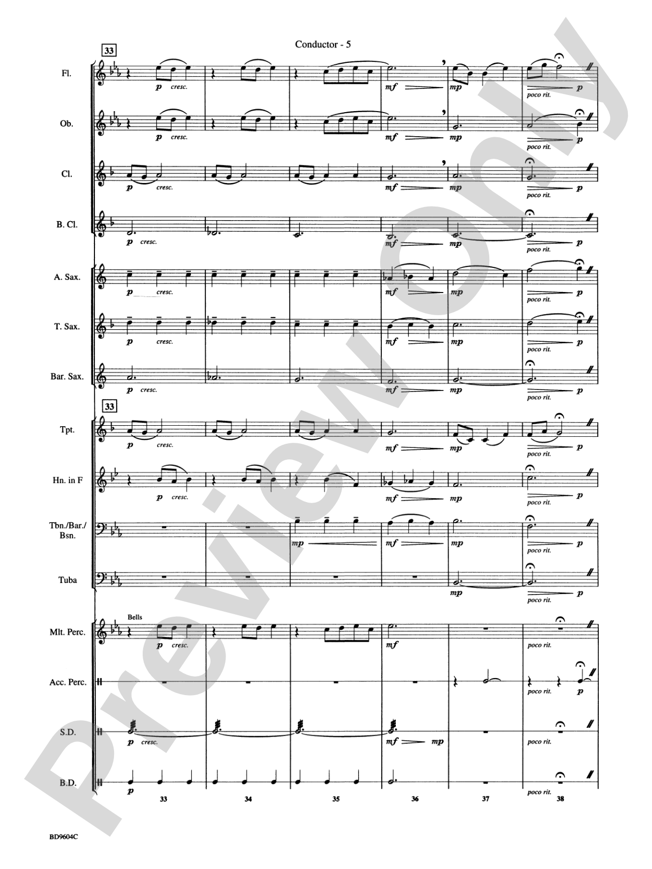 Canticle: Concert Band Conductor Score & Parts