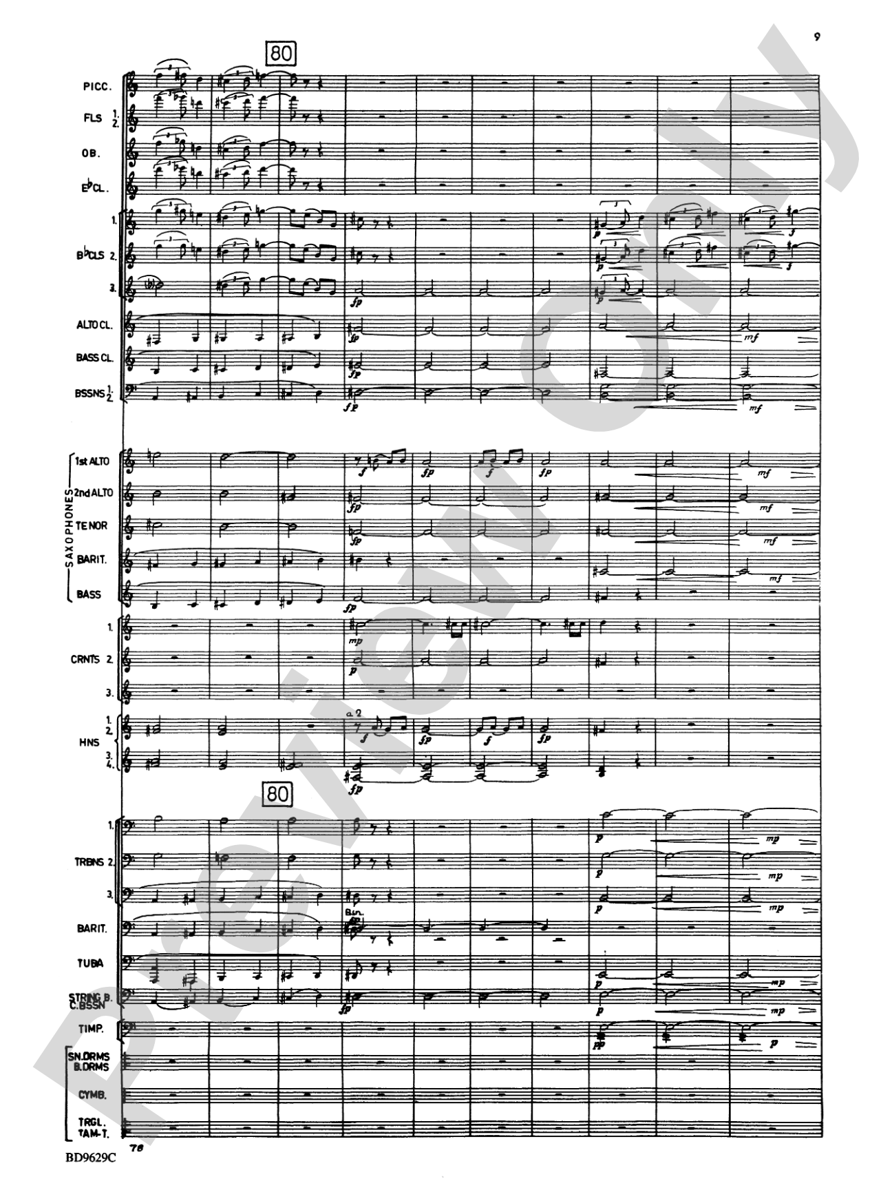Fantasia for Band: Concert Band Conductor Score & Parts