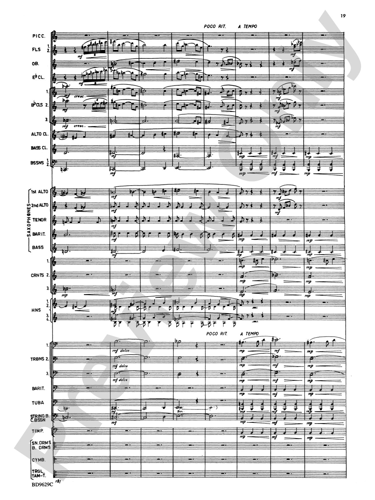 Fantasia for Band: Concert Band Conductor Score & Parts