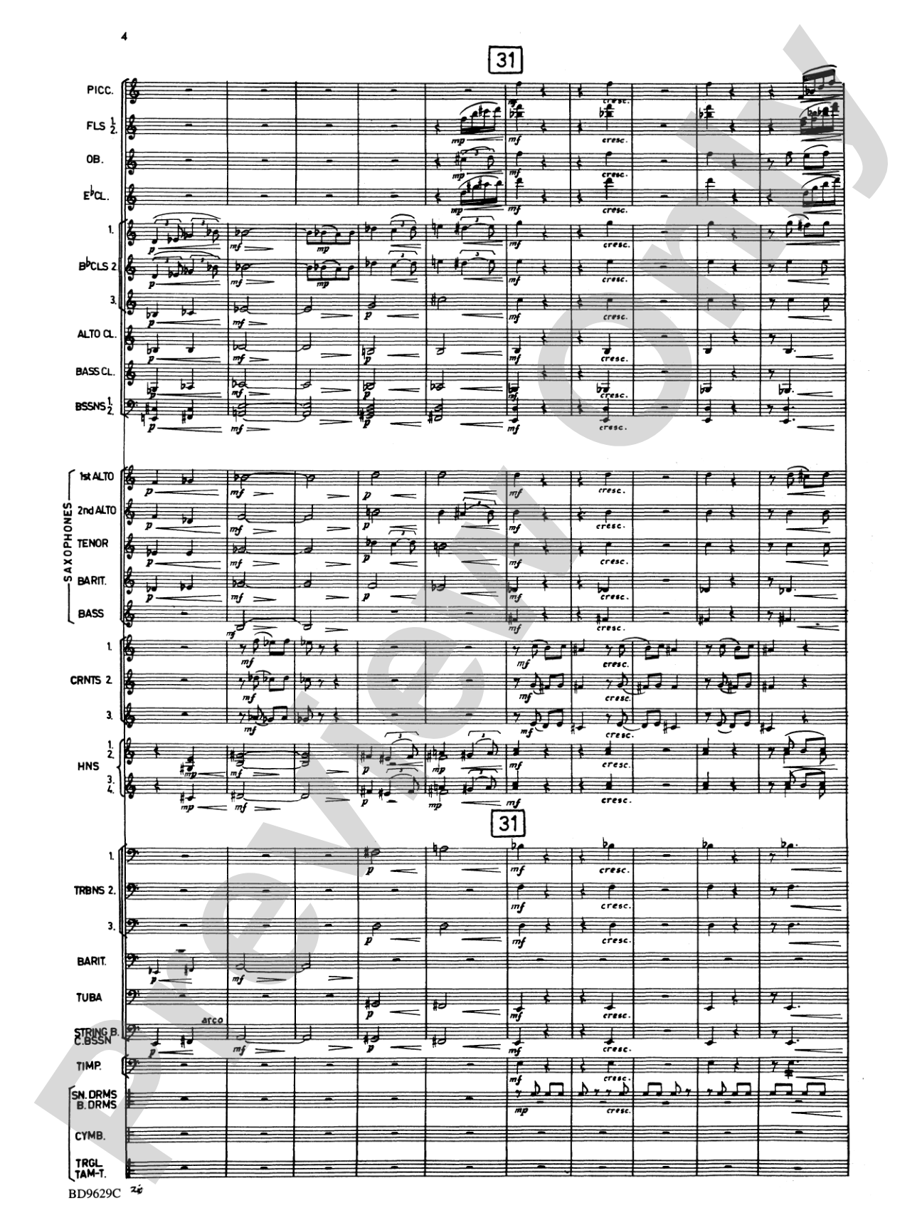 Fantasia for Band: Concert Band Conductor Score & Parts