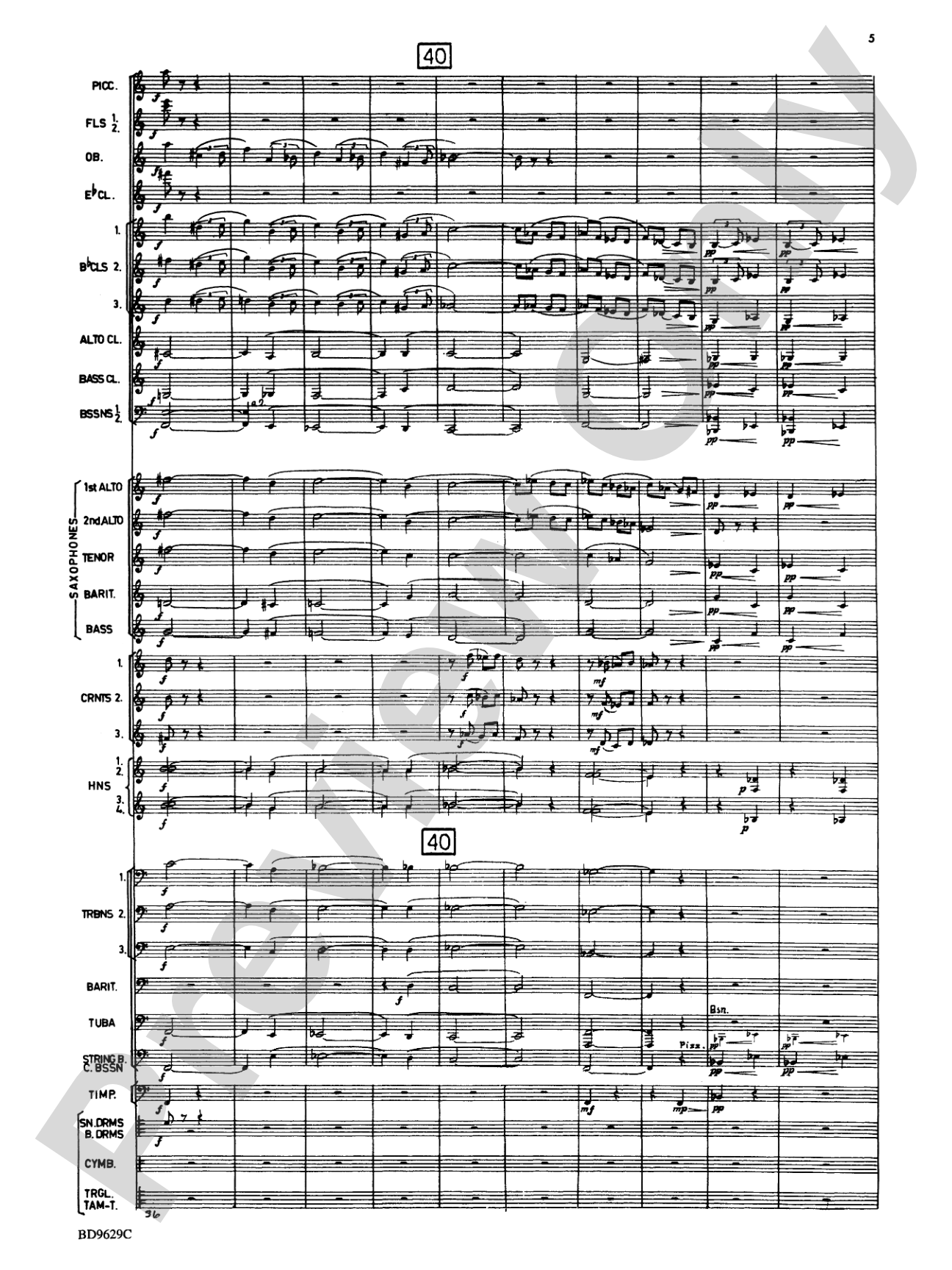 Fantasia for Band: Concert Band Conductor Score & Parts