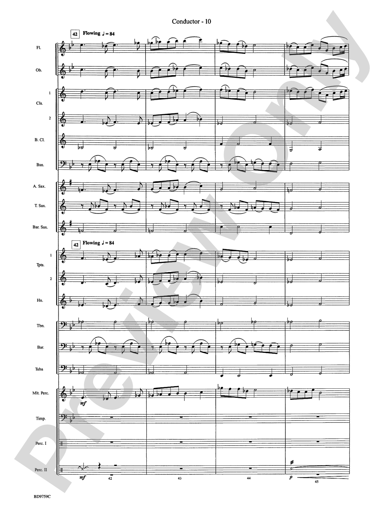 The Great River: Concert Band Conductor Score & Parts