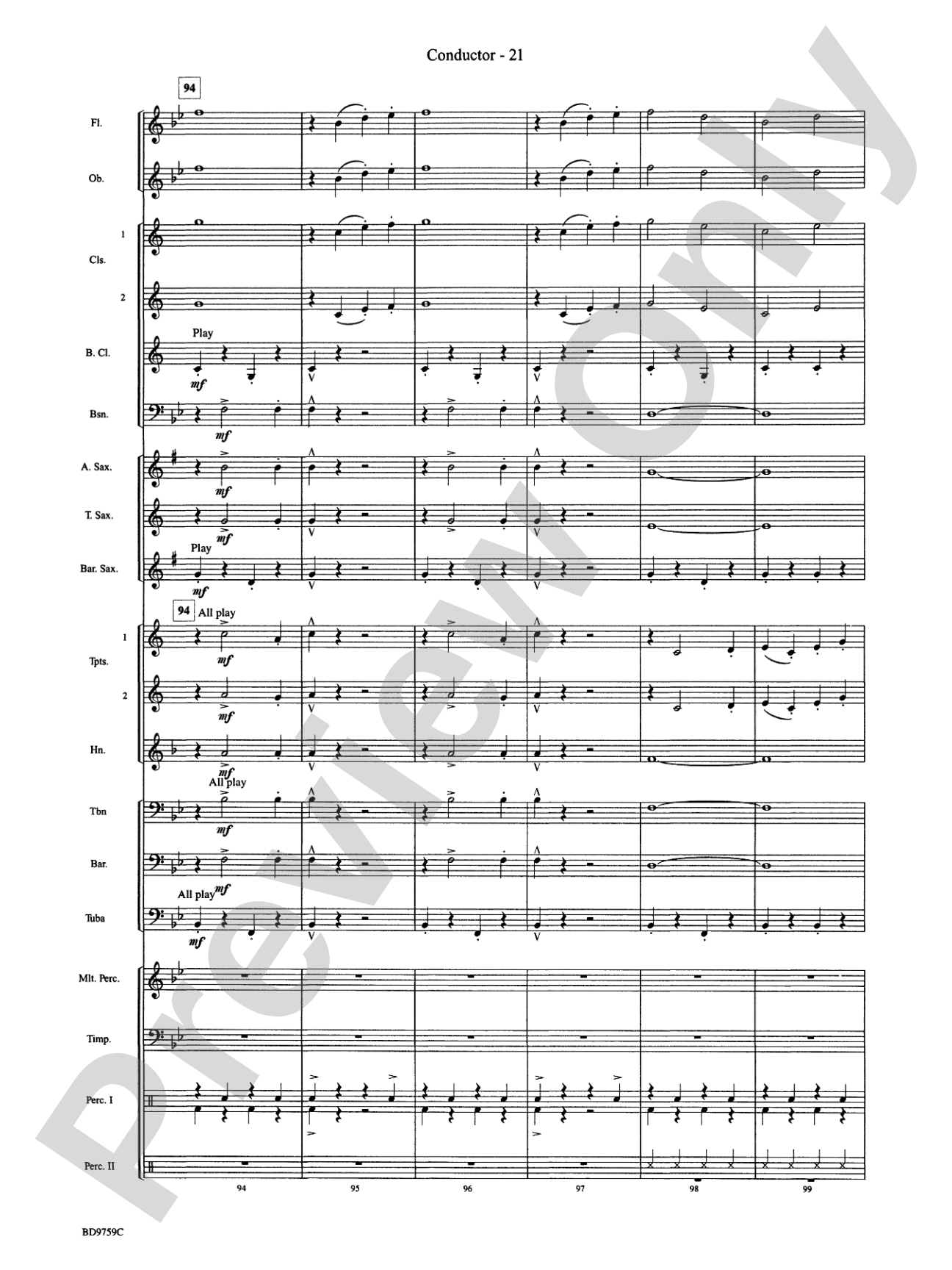 The Great River: Concert Band Conductor Score & Parts