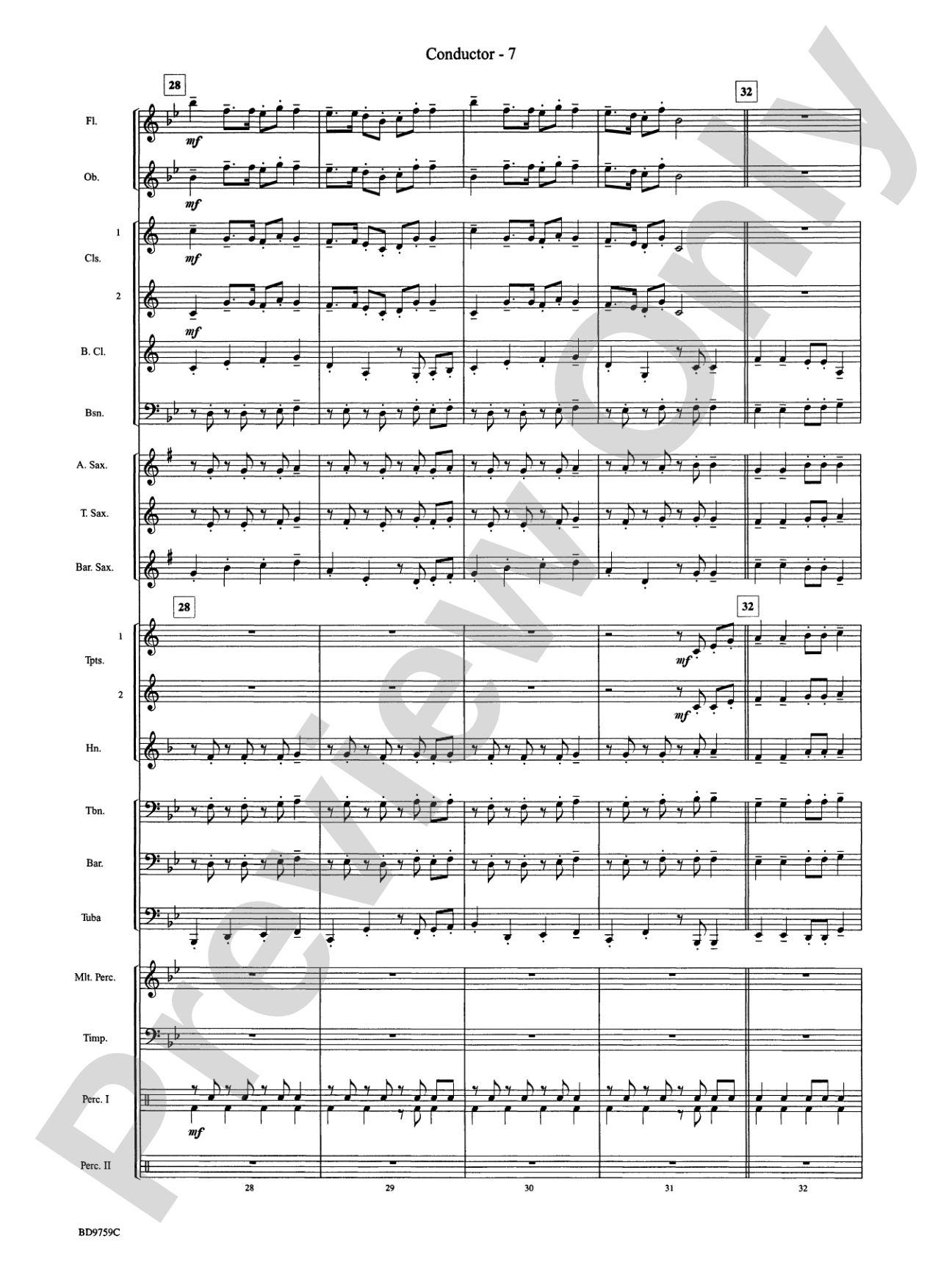 The Great River: Concert Band Conductor Score & Parts