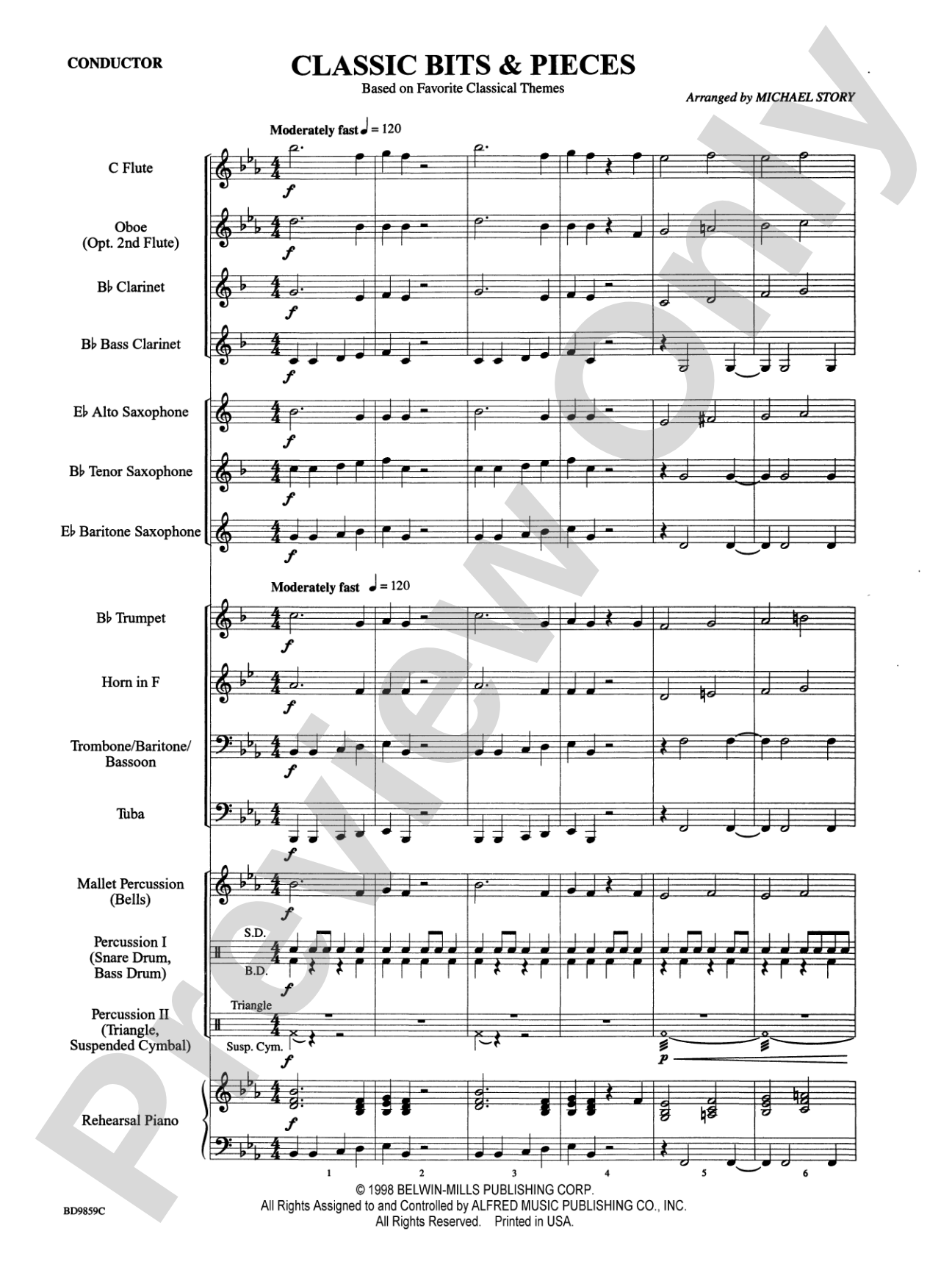 Classic Bits & Pieces (based on Favorite Classic Themes): Score