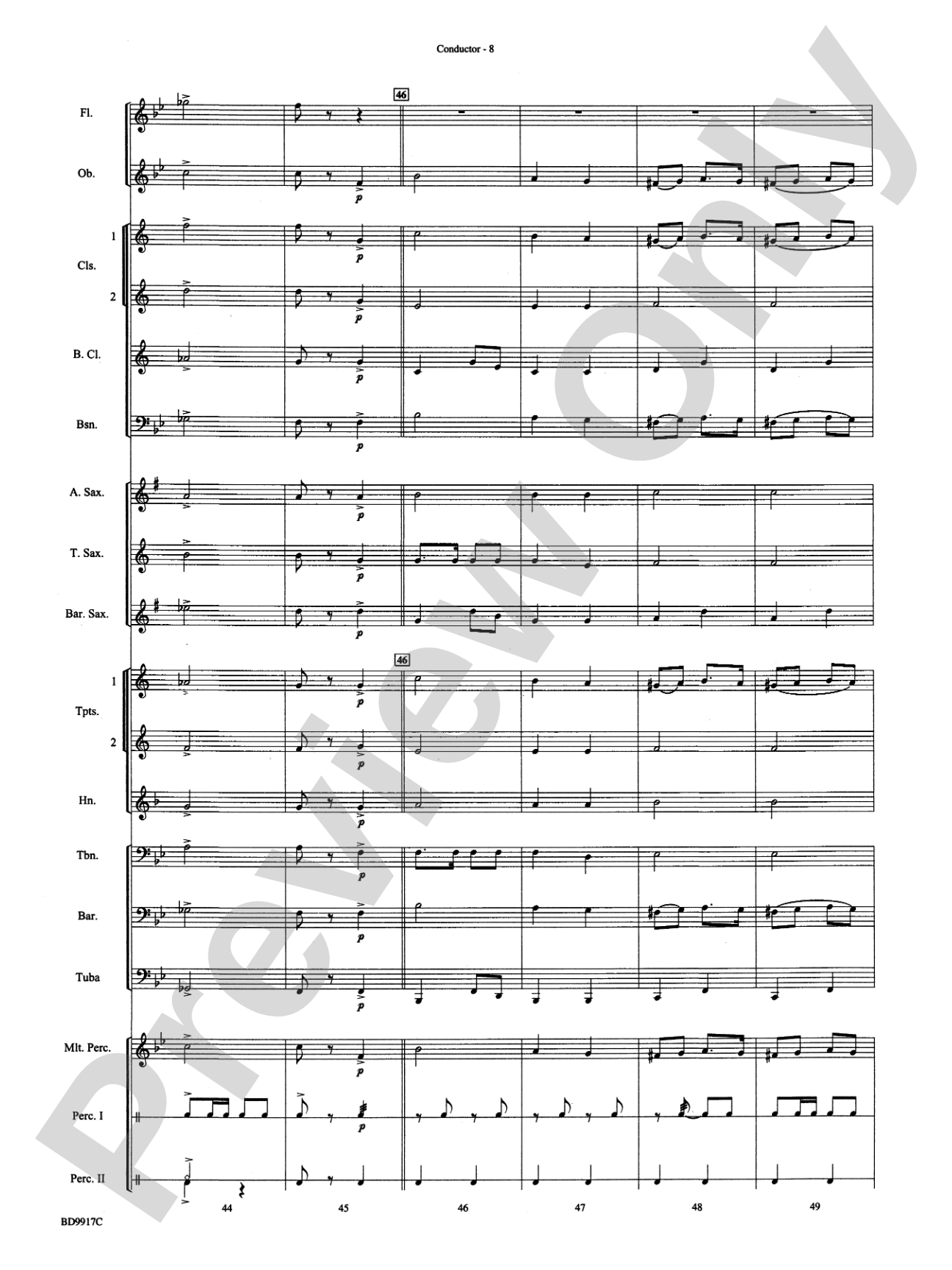 Barnum and Bailey's Favorite: Concert Band Conductor Score & Parts
