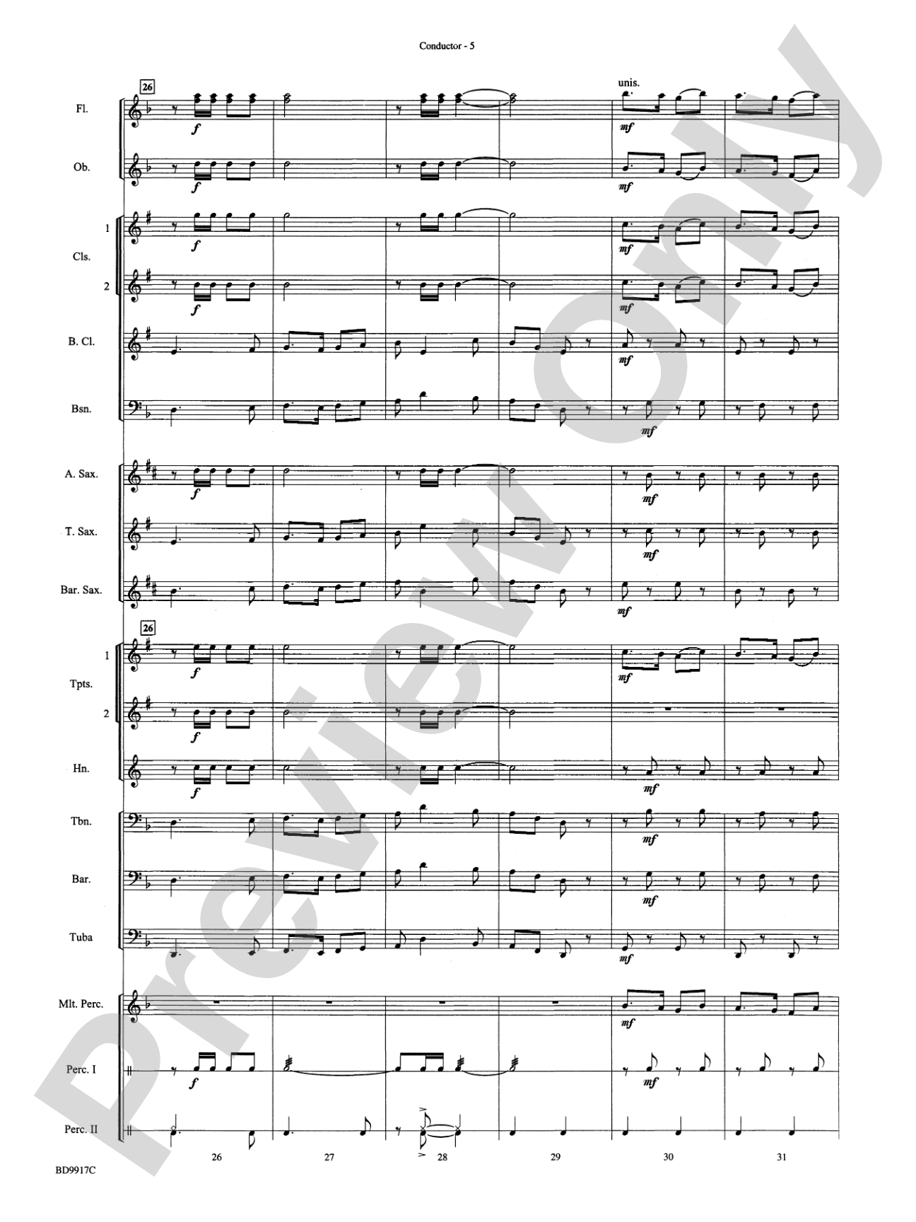 Barnum and Bailey's Favorite: Concert Band Conductor Score & Parts