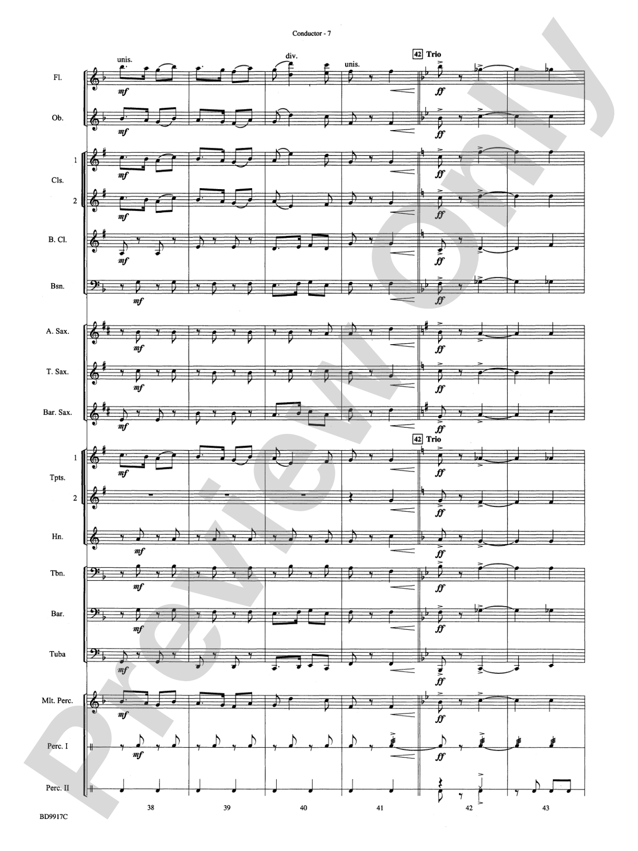 Barnum and Bailey's Favorite: Concert Band Conductor Score & Parts