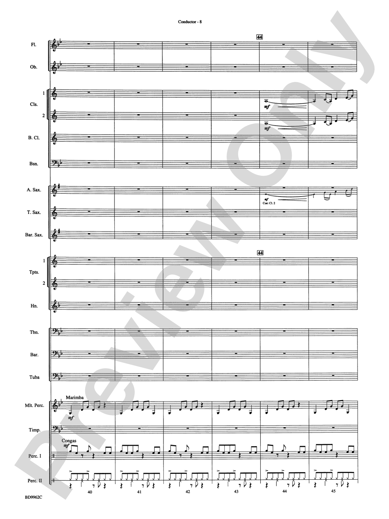 Rites of Tamburo: Concert Band Conductor Score & Parts