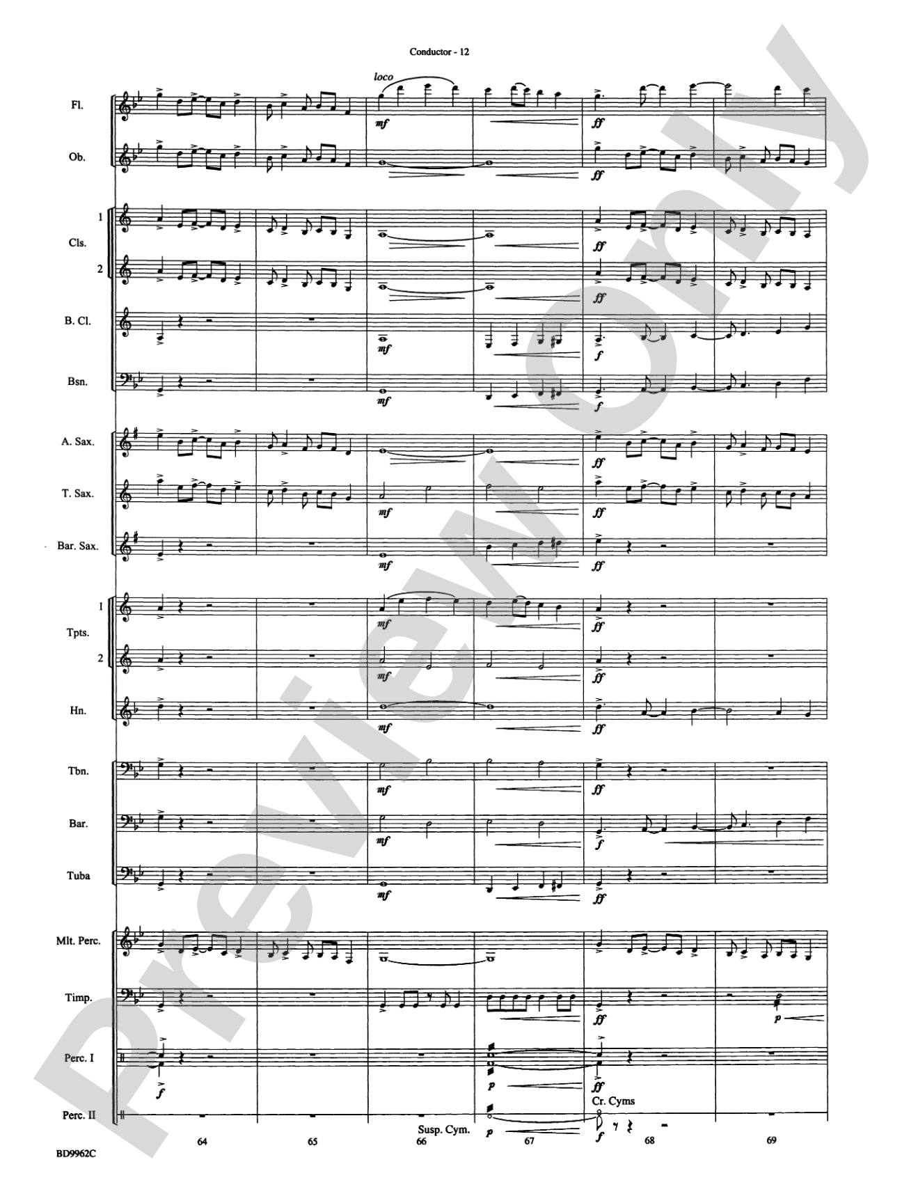 Rites of Tamburo: Concert Band Conductor Score & Parts