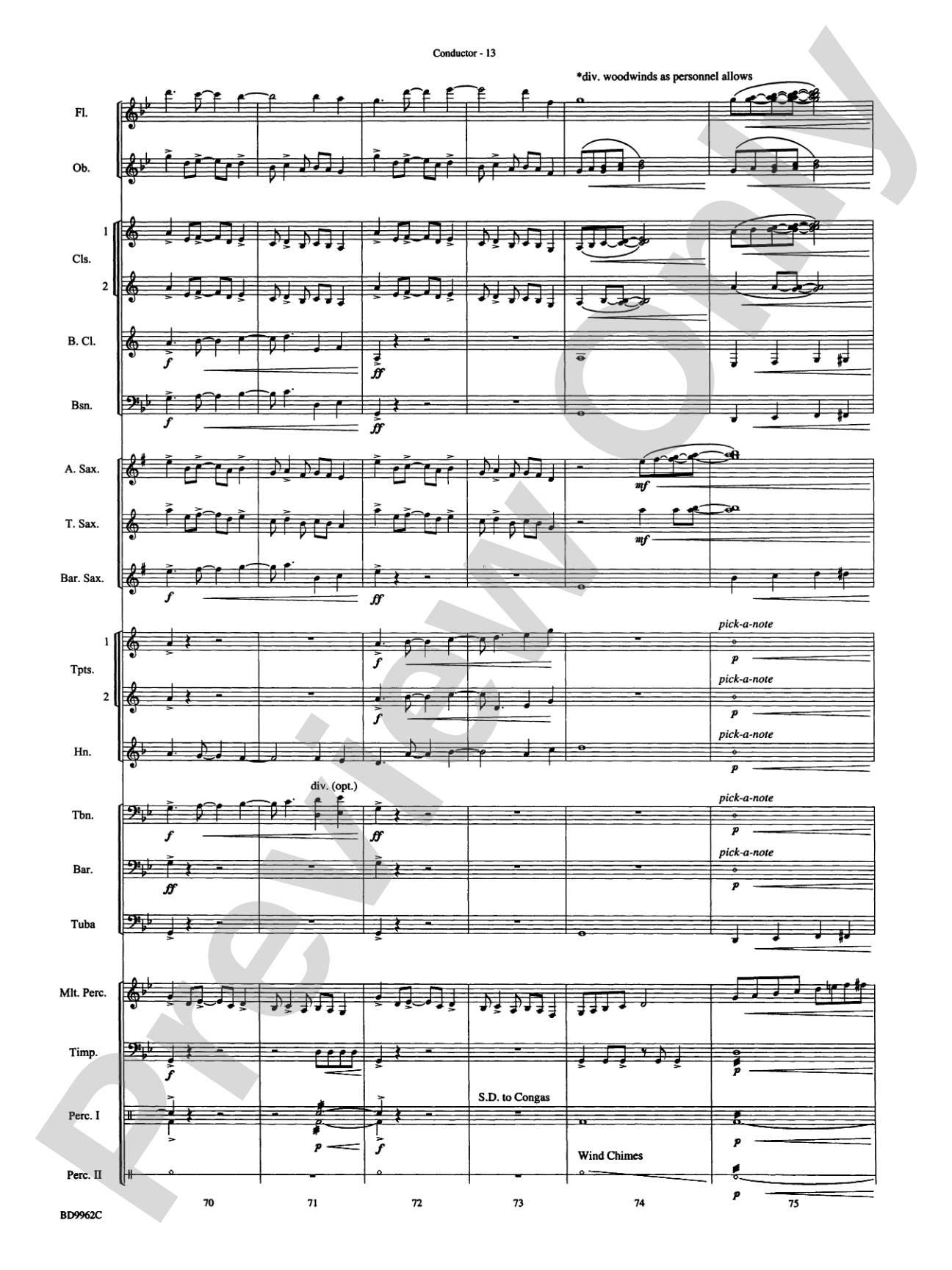 Rites of Tamburo: Concert Band Conductor Score & Parts