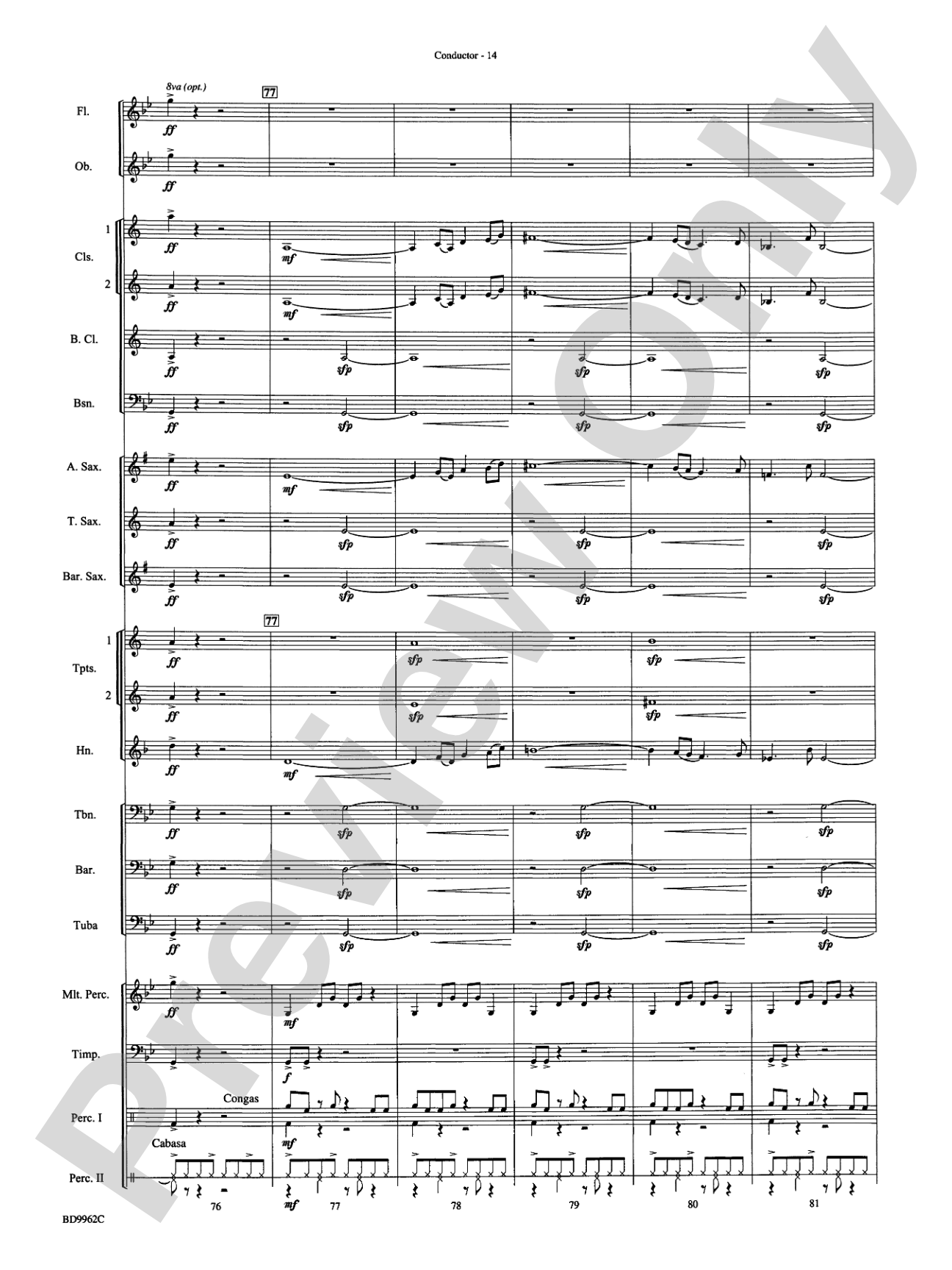 Rites of Tamburo: Concert Band Conductor Score & Parts
