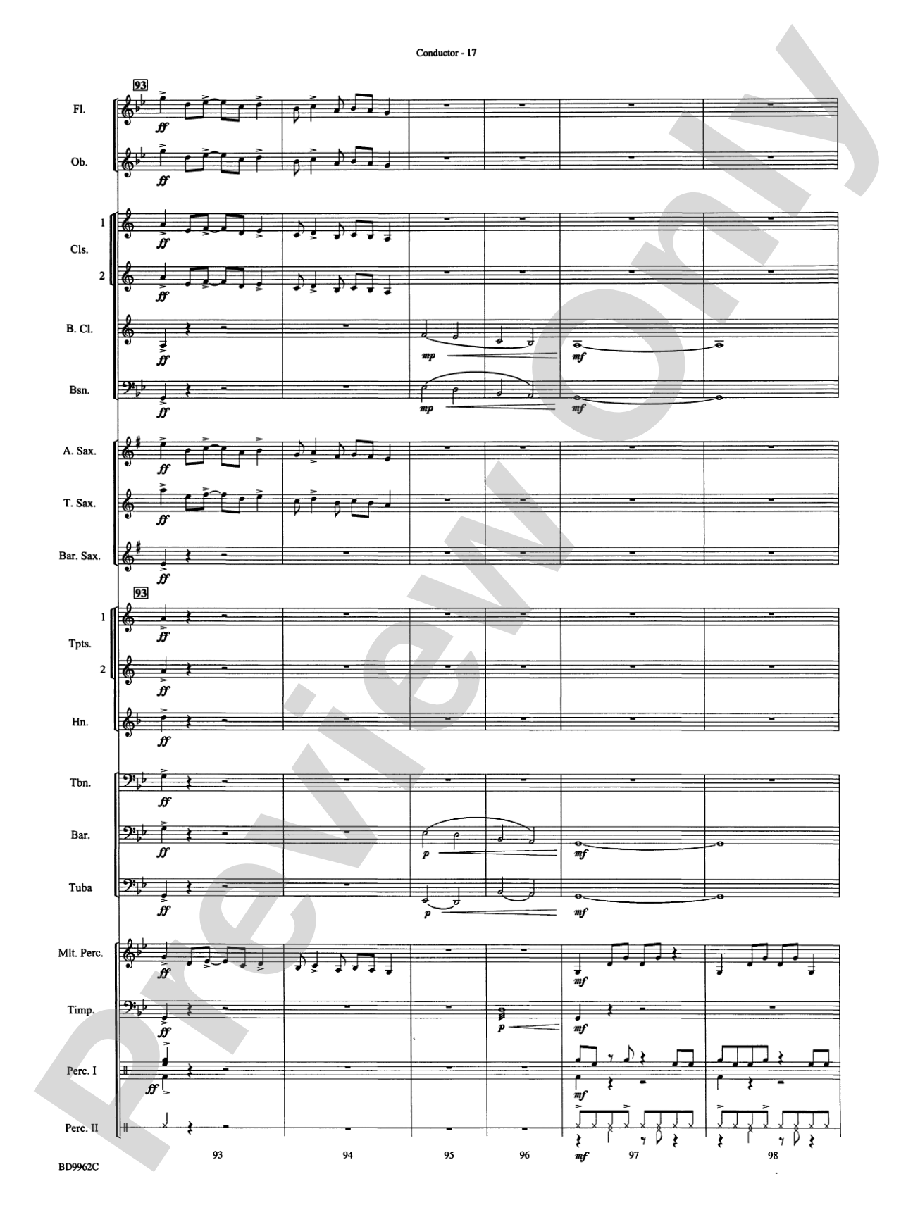 Rites of Tamburo: Concert Band Conductor Score & Parts