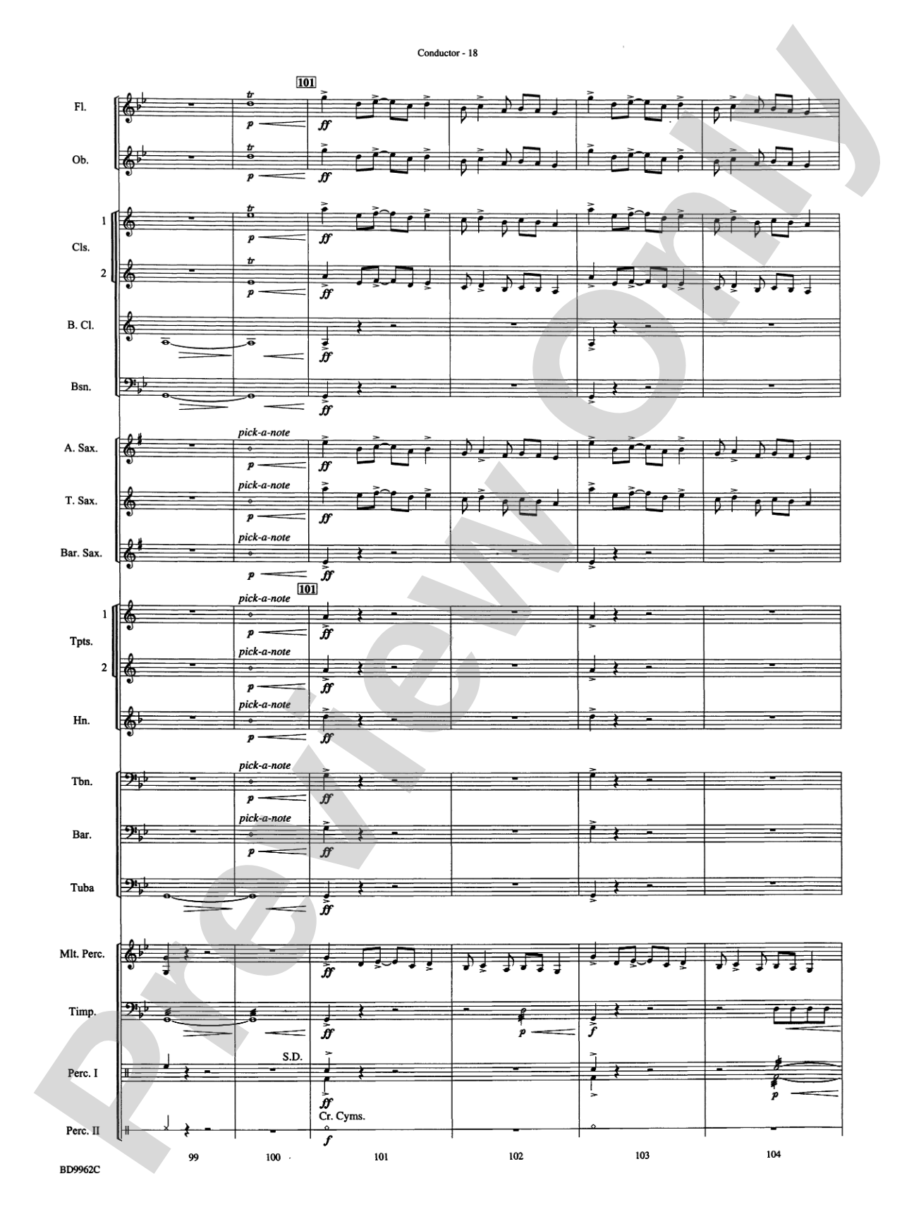Rites of Tamburo: Concert Band Conductor Score & Parts