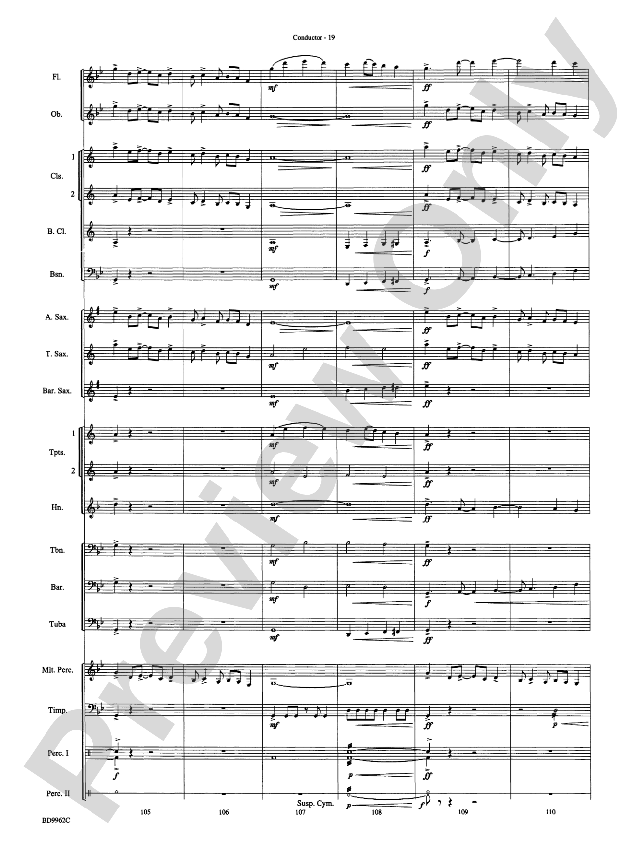 Rites of Tamburo: Concert Band Conductor Score & Parts