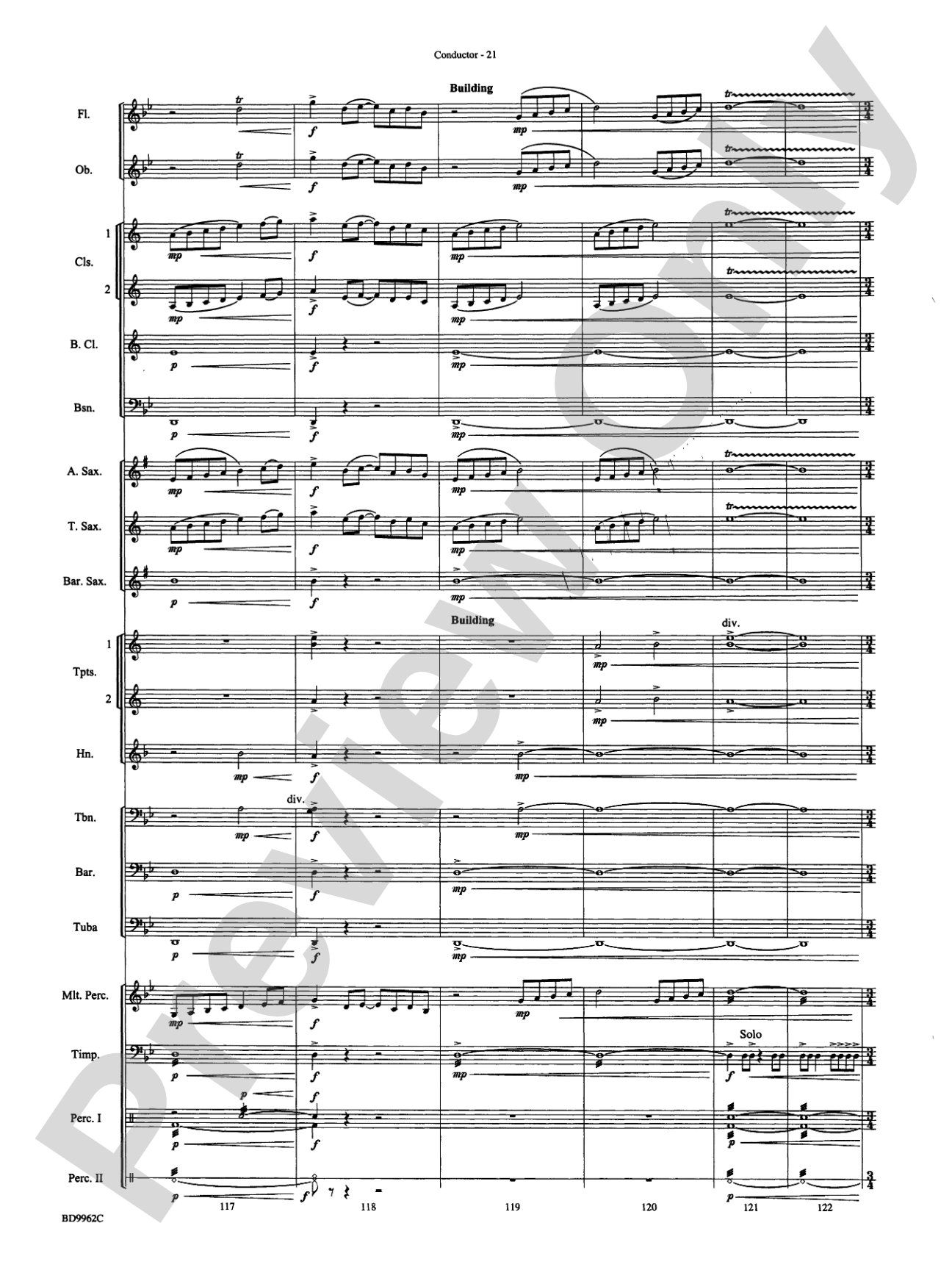 Rites of Tamburo: Concert Band Conductor Score & Parts