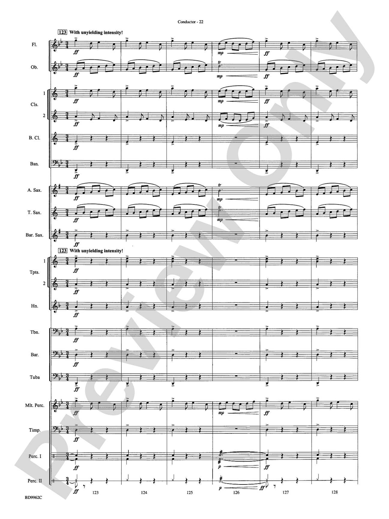 Rites of Tamburo: Concert Band Conductor Score & Parts