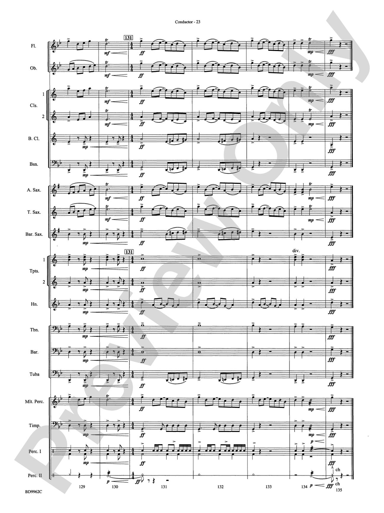 Rites of Tamburo: Concert Band Conductor Score & Parts