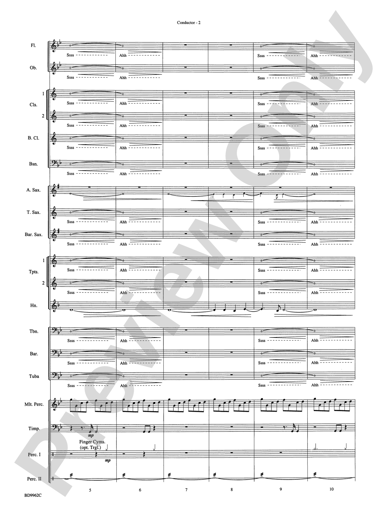 Rites of Tamburo: Concert Band Conductor Score & Parts