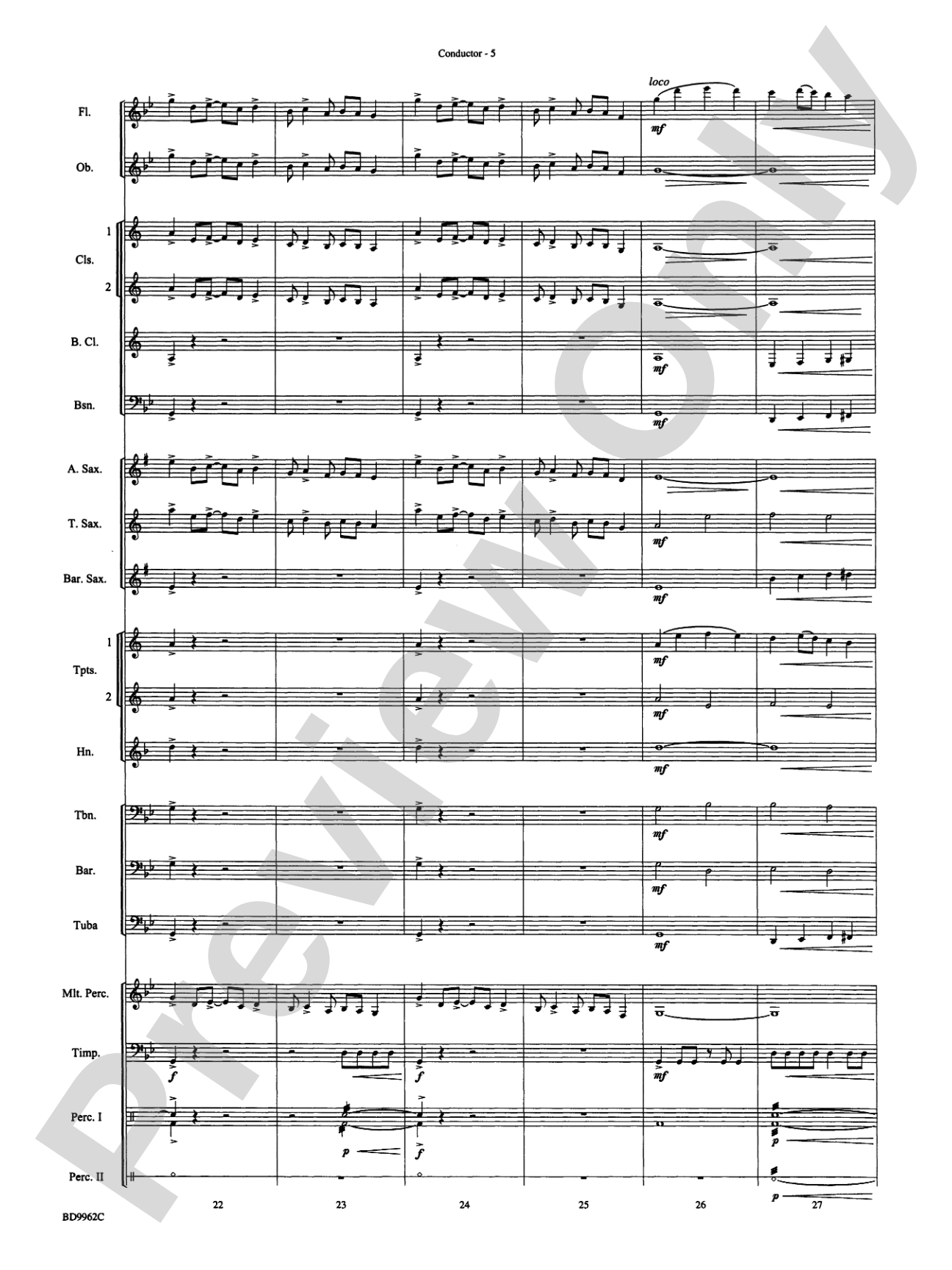 Rites of Tamburo: Concert Band Conductor Score & Parts