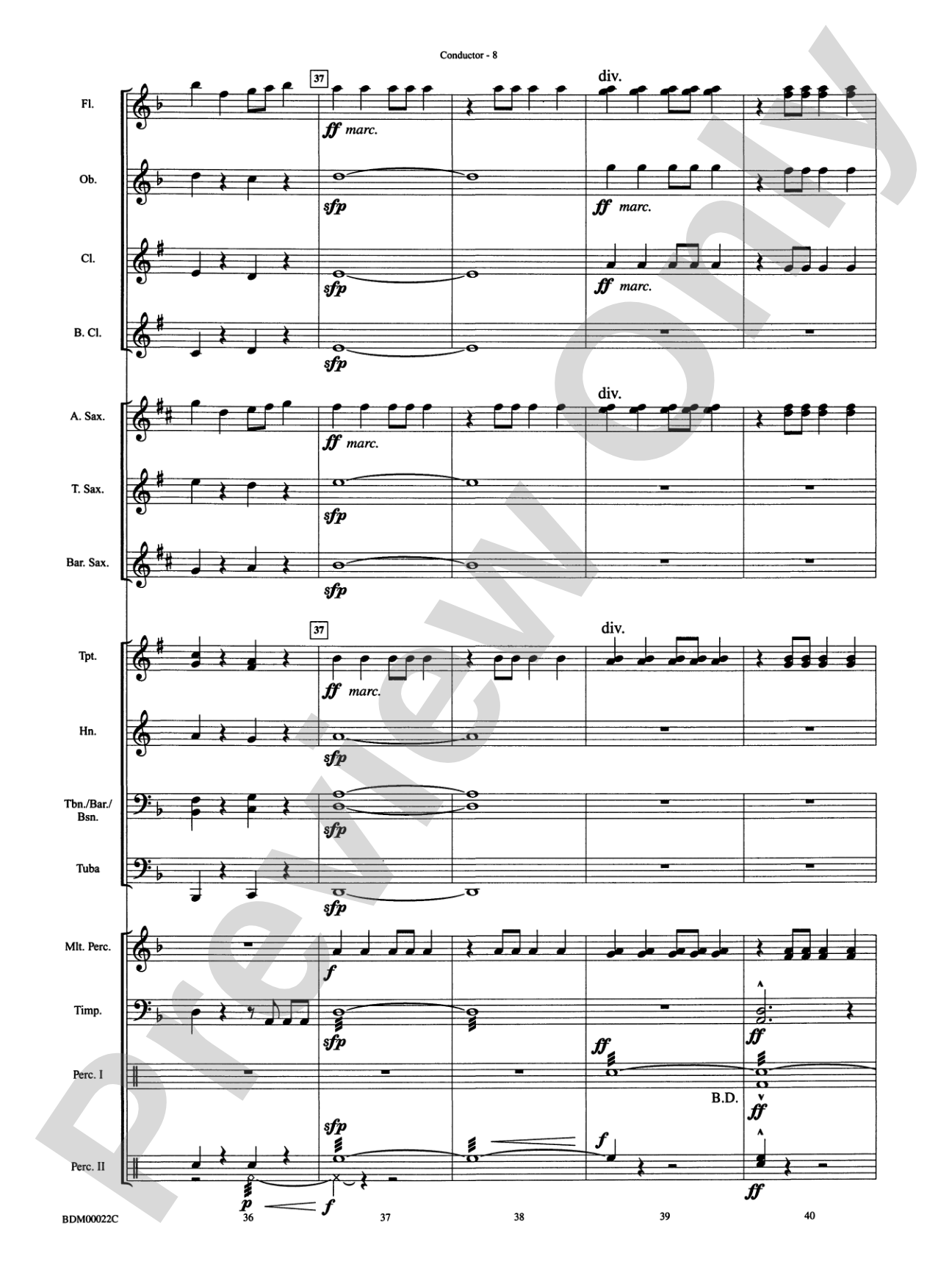 Ancient Moon: Concert Band Conductor Score & Parts