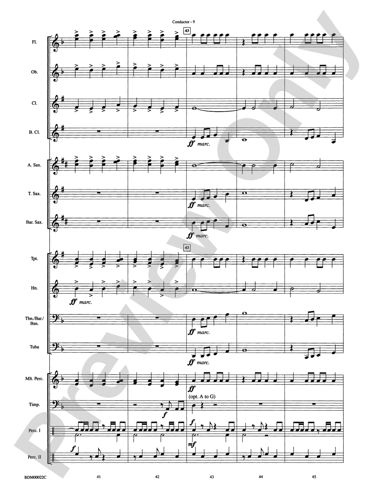 Ancient Moon: Concert Band Conductor Score & Parts