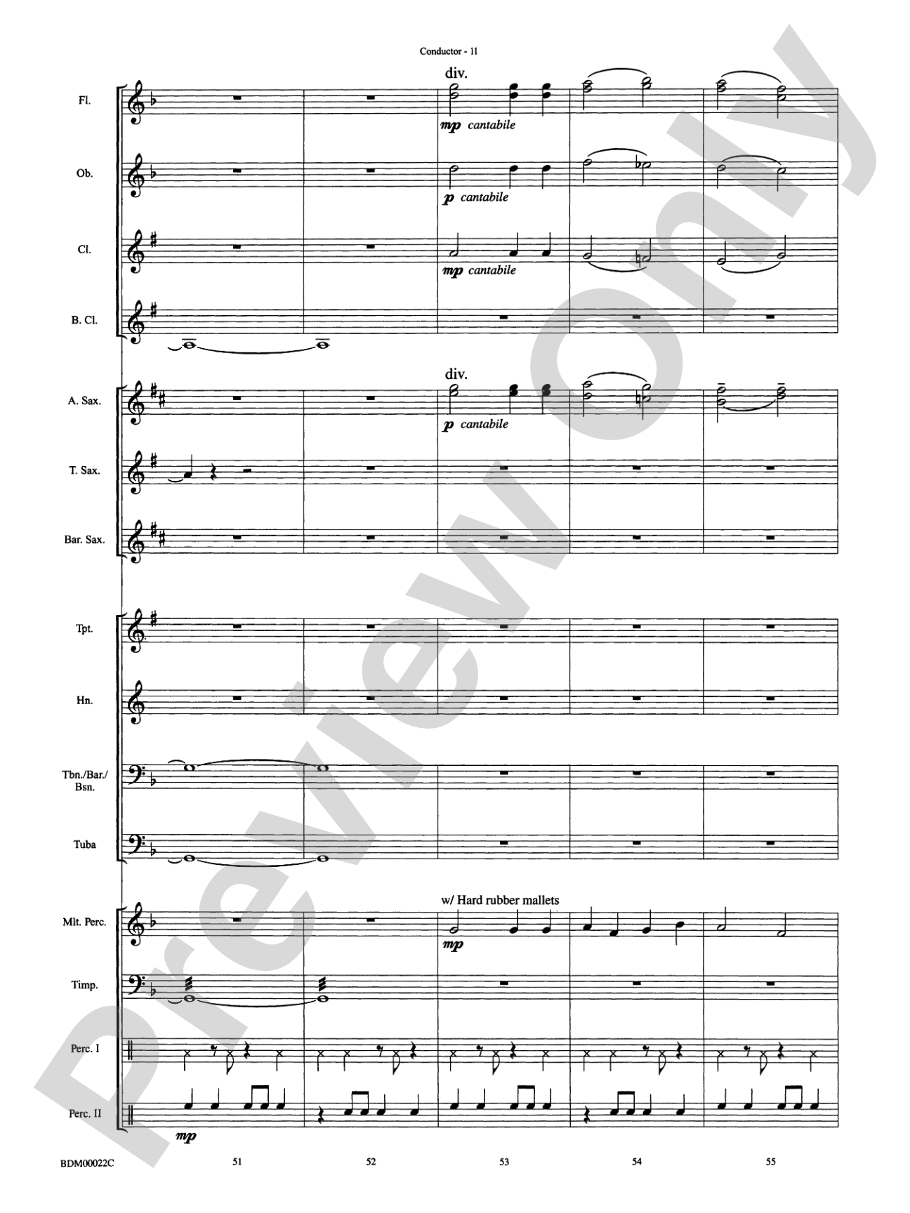 Ancient Moon: Concert Band Conductor Score & Parts