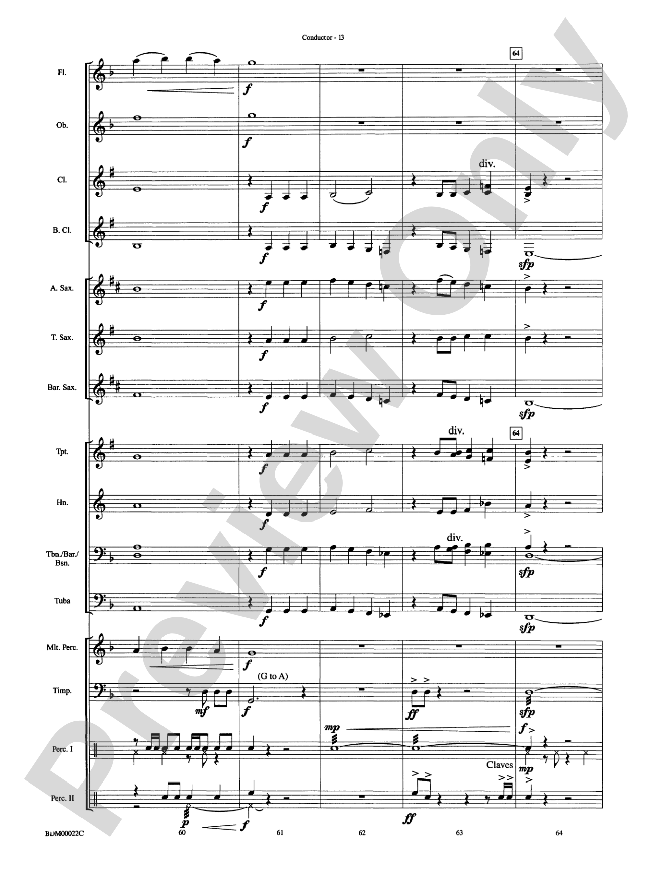 Ancient Moon: Concert Band Conductor Score & Parts