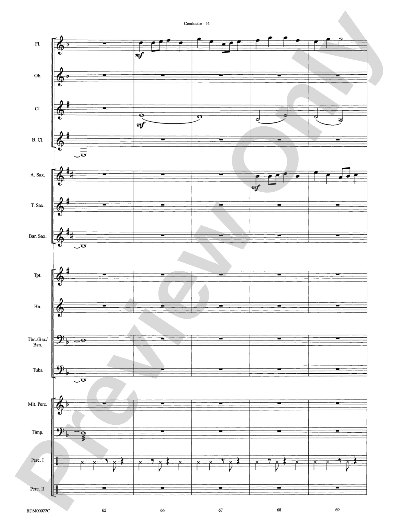 Ancient Moon: Concert Band Conductor Score & Parts