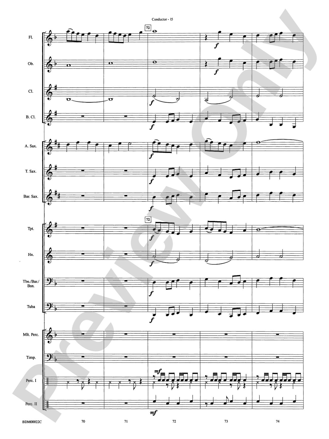 Ancient Moon: Concert Band Conductor Score & Parts