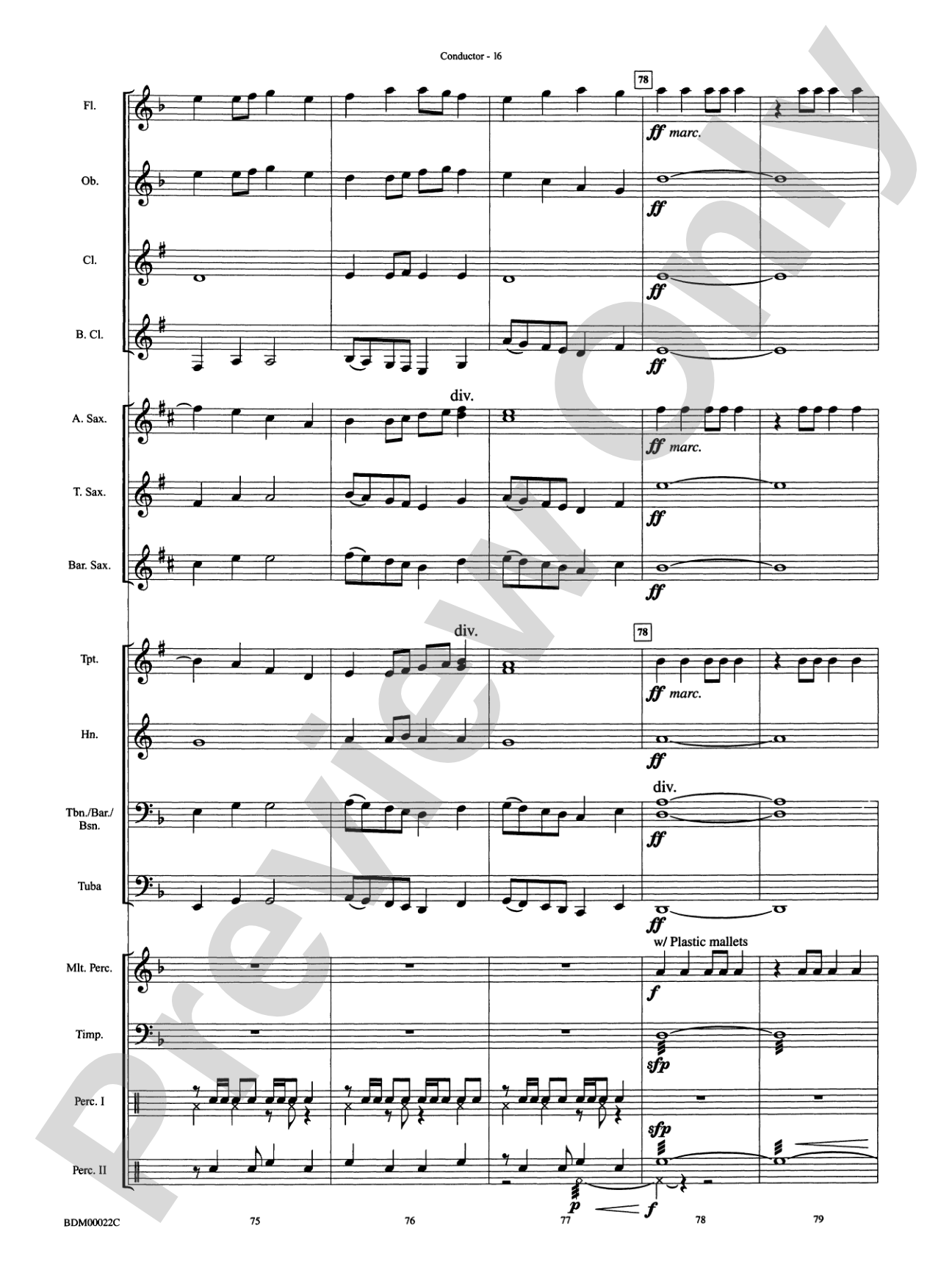 Ancient Moon: Concert Band Conductor Score & Parts