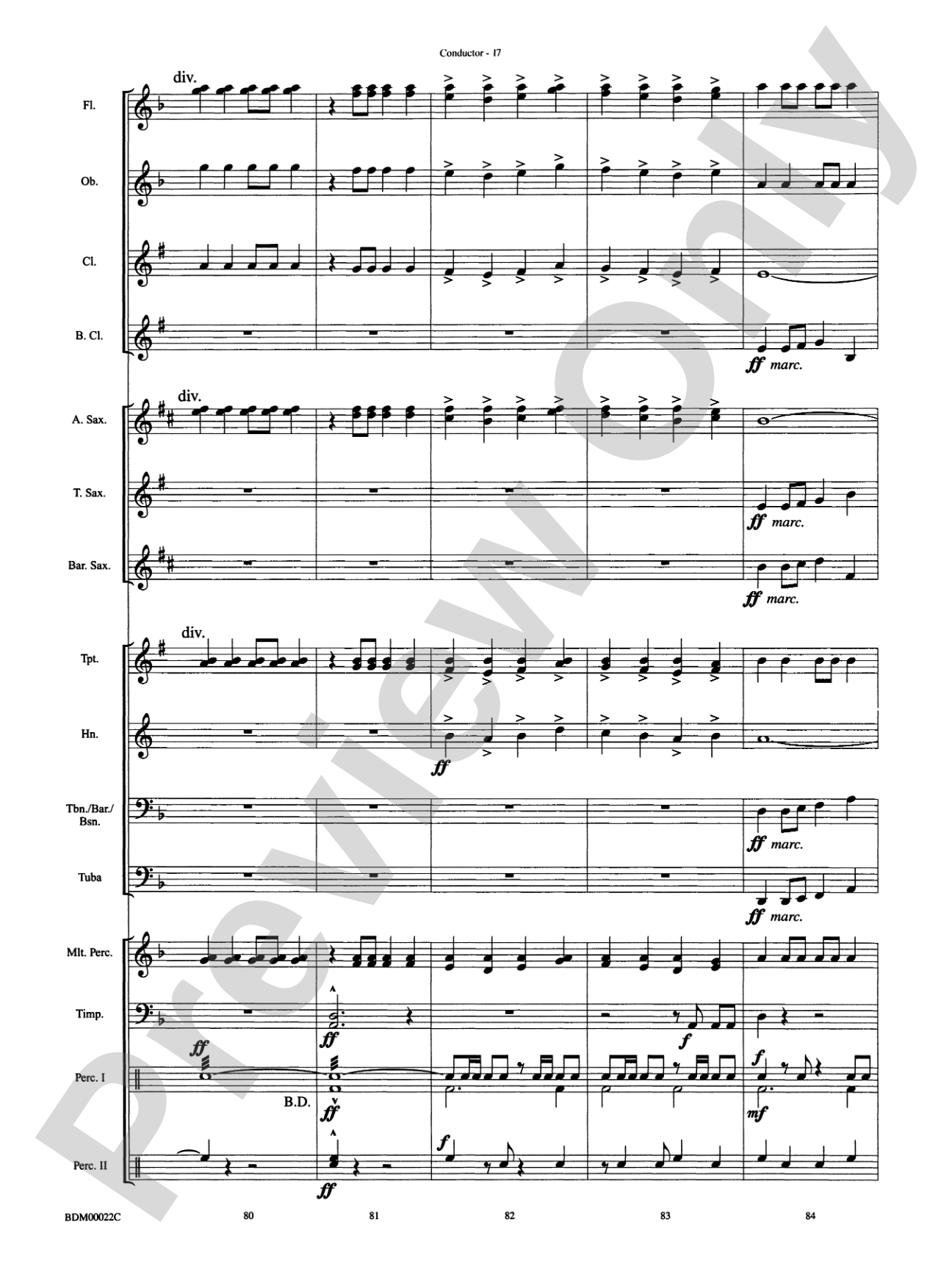 Ancient Moon: Concert Band Conductor Score & Parts
