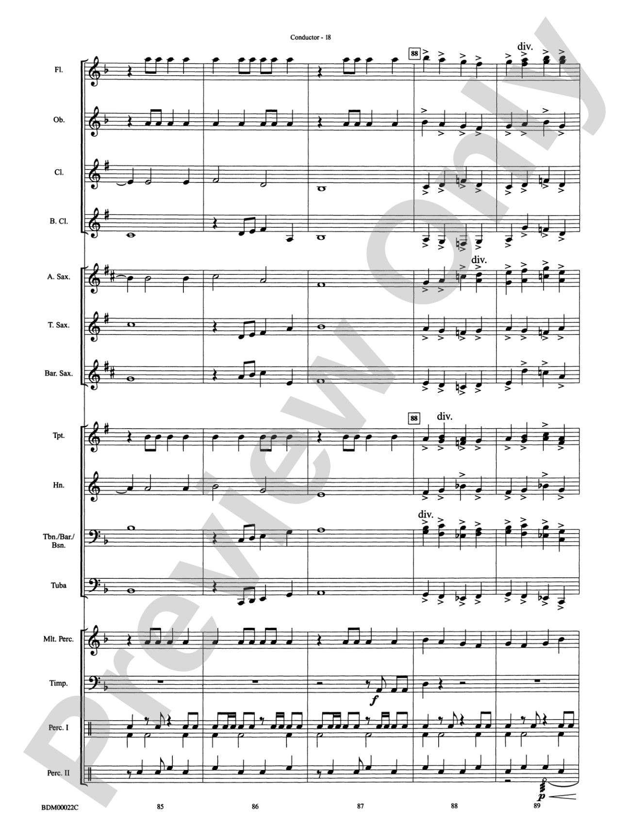 Ancient Moon: Concert Band Conductor Score & Parts
