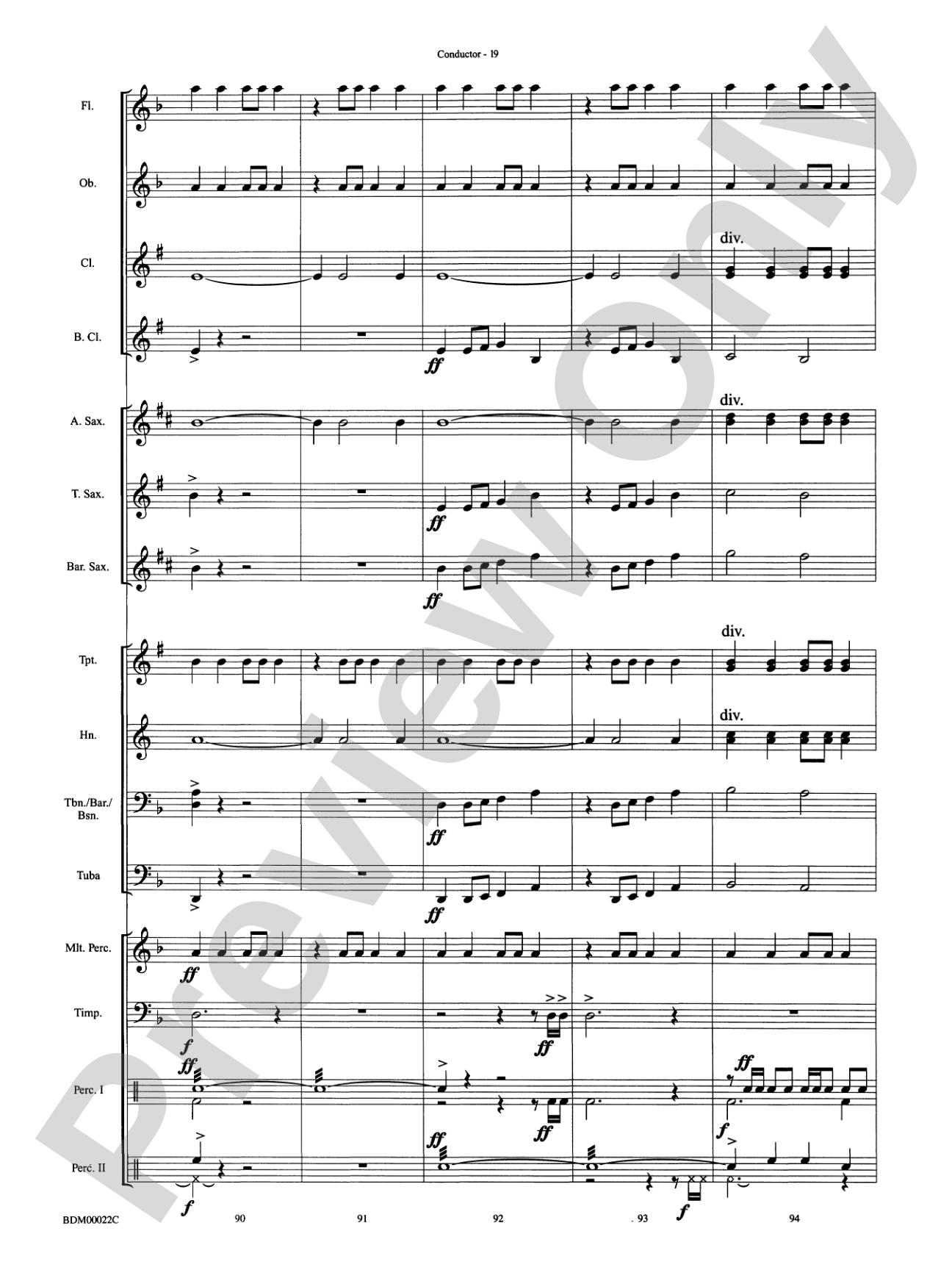 Ancient Moon: Concert Band Conductor Score & Parts