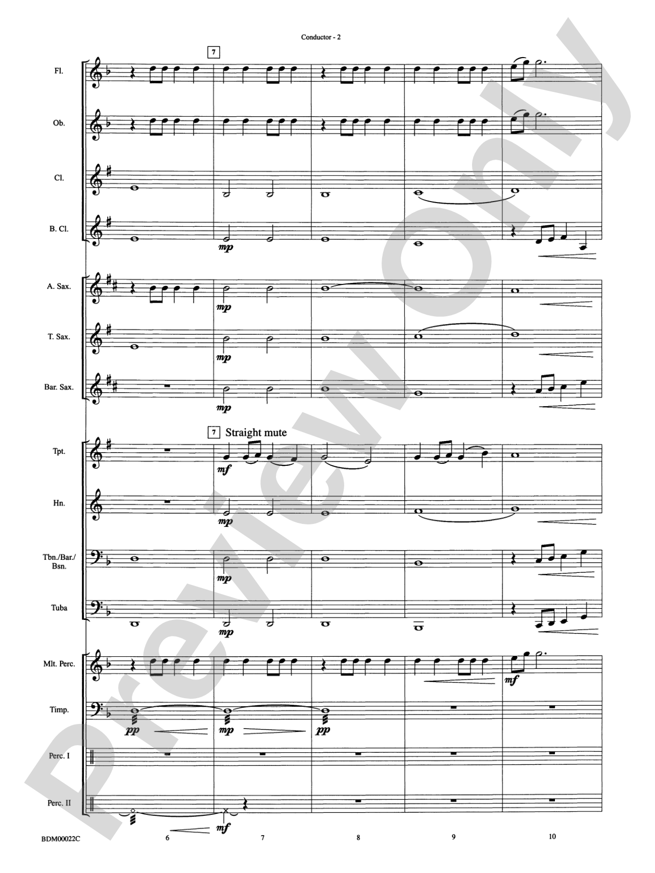 Ancient Moon: Concert Band Conductor Score & Parts