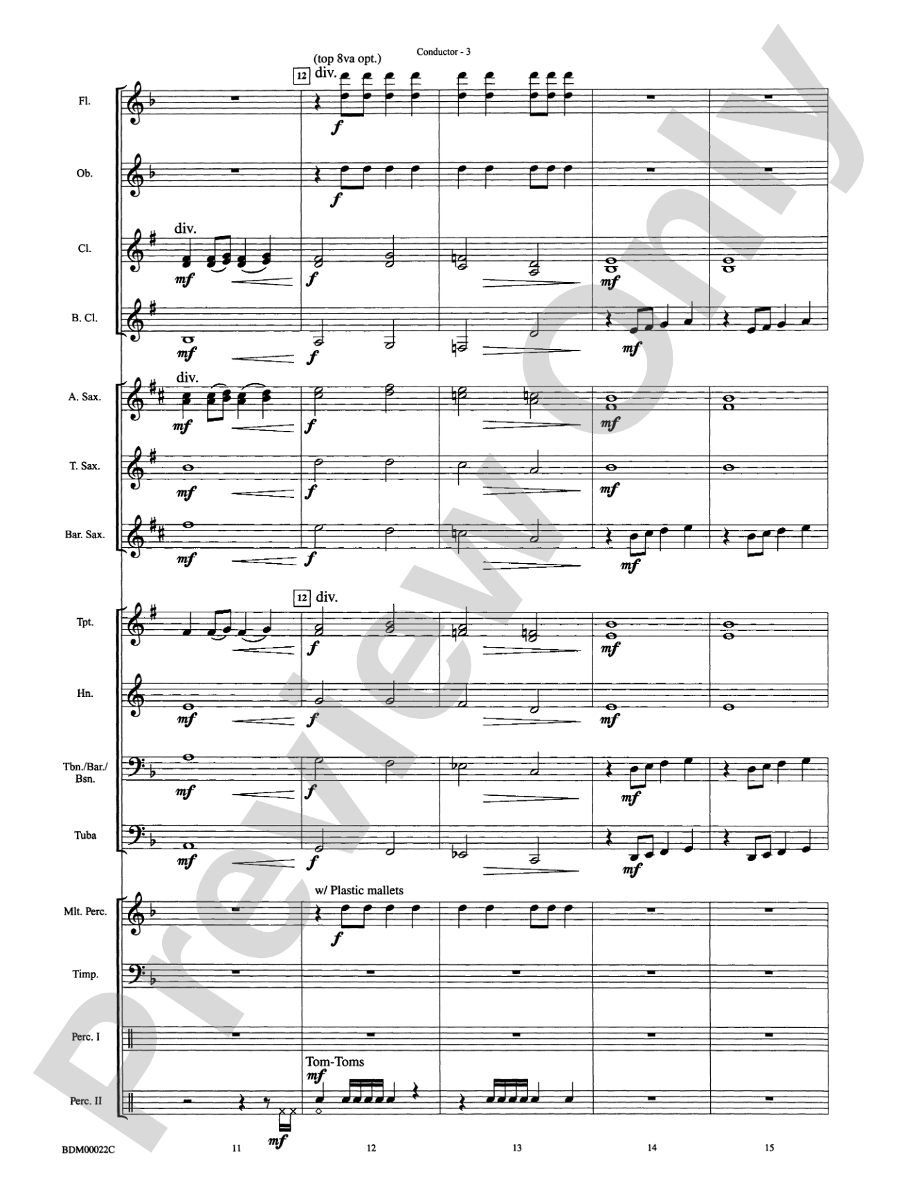Ancient Moon: Concert Band Conductor Score & Parts