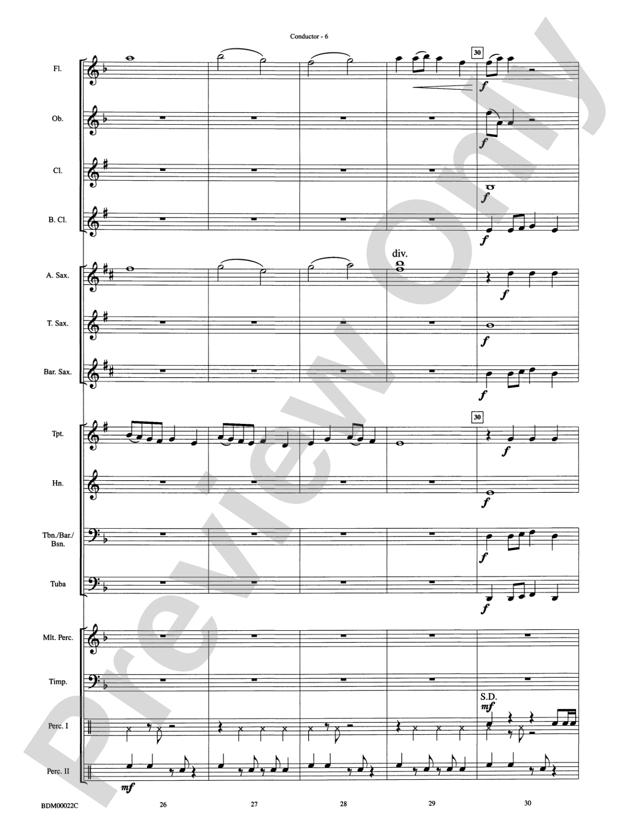 Ancient Moon: Concert Band Conductor Score & Parts
