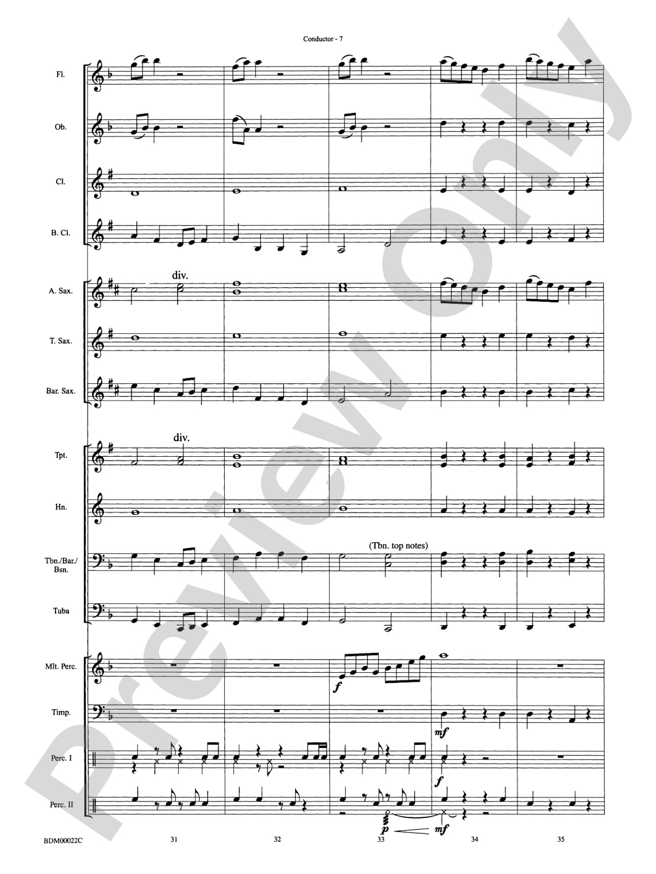 Ancient Moon: Concert Band Conductor Score & Parts