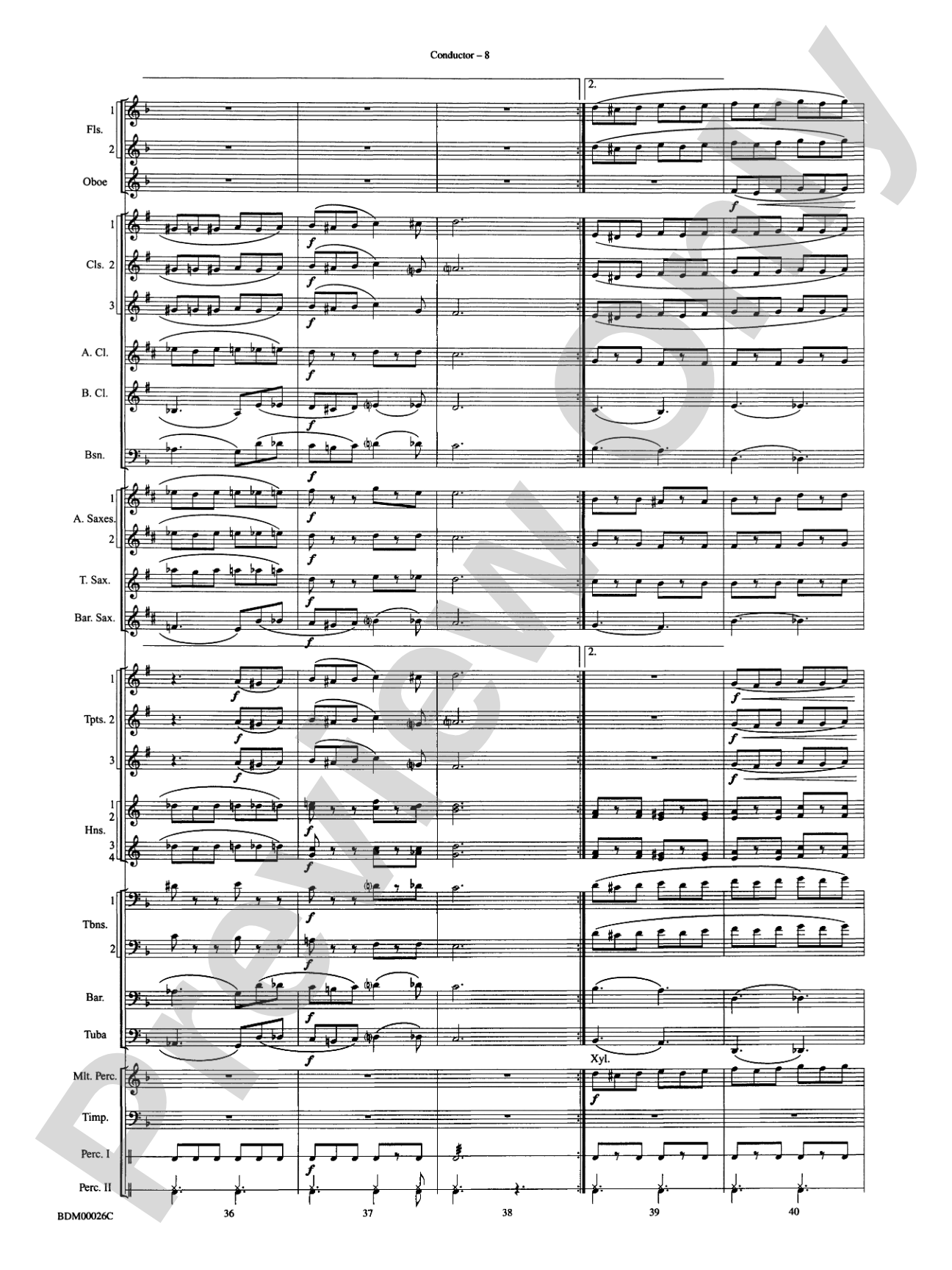 Wings and Shield: Concert Band Conductor Score & Parts